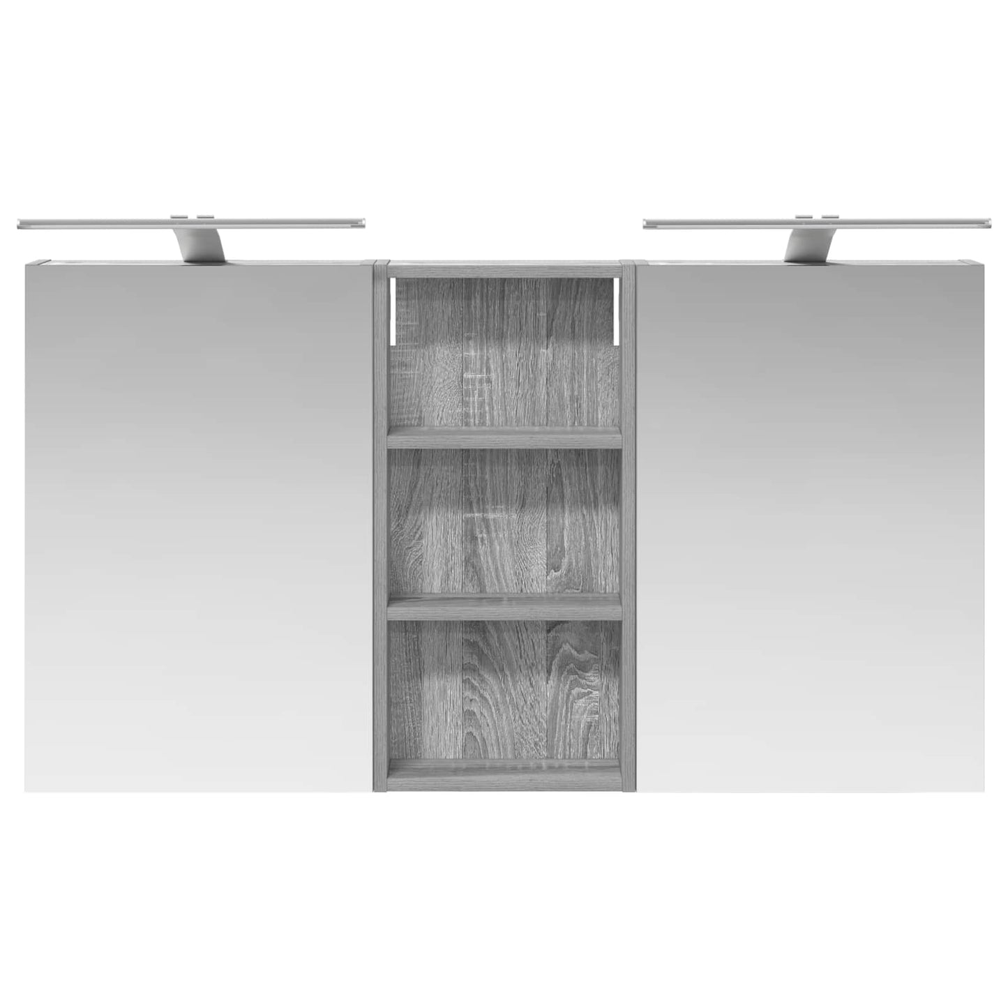 Baderomsskapsett 3 pcs 110 x 10,5 x 60,5 cm Konstruert tre