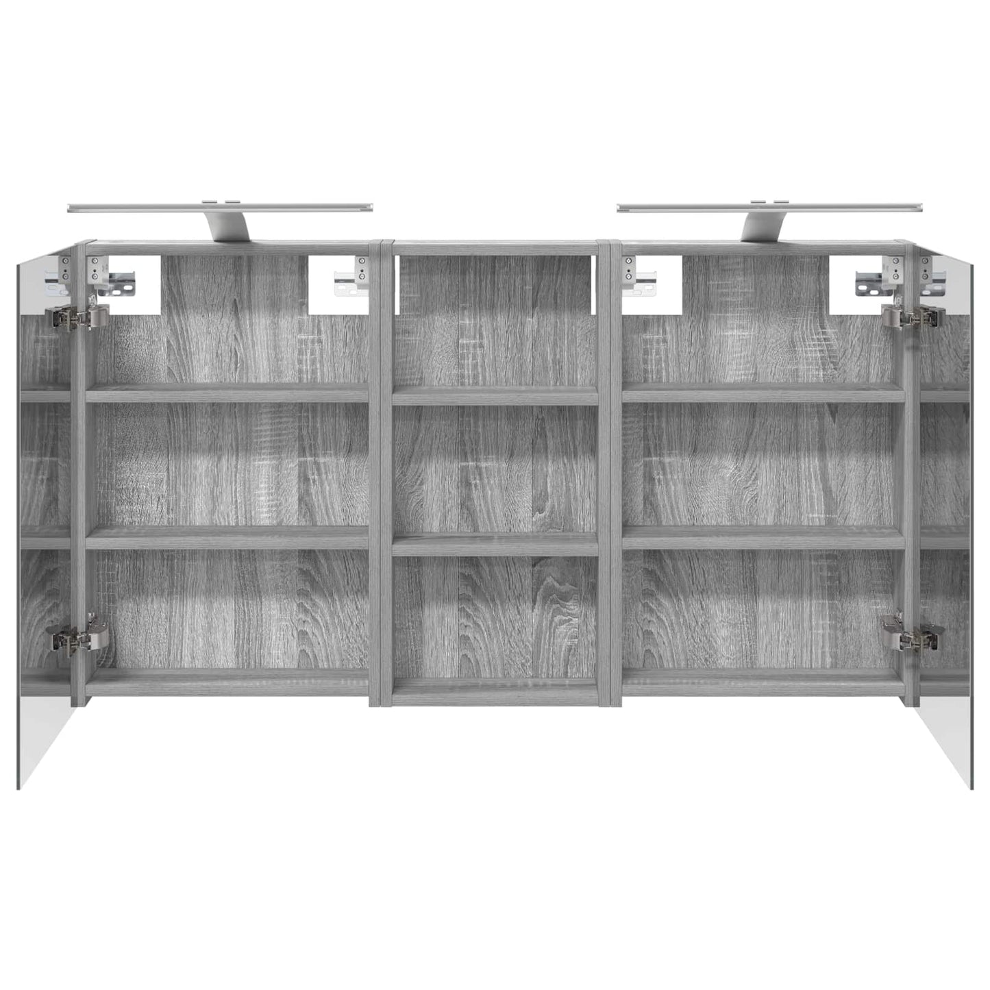 Baderomsskapsett 3 pcs 110 x 10,5 x 60,5 cm Konstruert tre