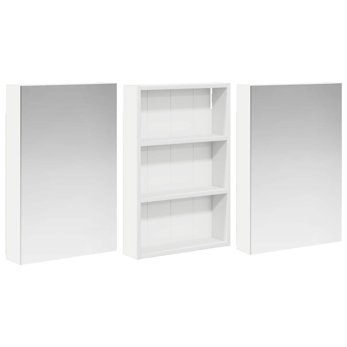Baderomsskapsett 3 pcs 120 x 10,5 x 60,5 cm Konstruert tre