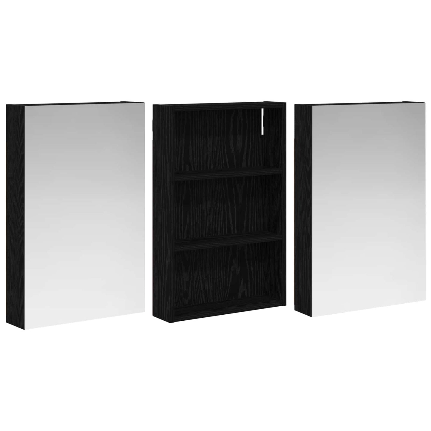 Baderomsskapsett 3 pcs 120 x 10,5 x 60,5 cm Konstruert tre