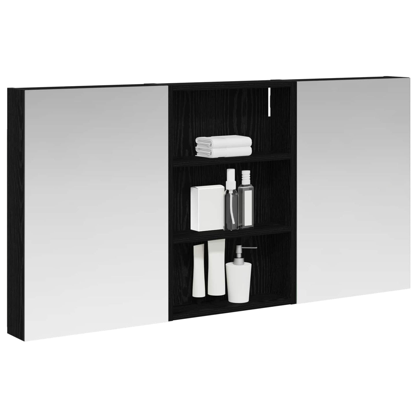 Baderomsskapsett 3 pcs 120 x 10,5 x 60,5 cm Konstruert tre
