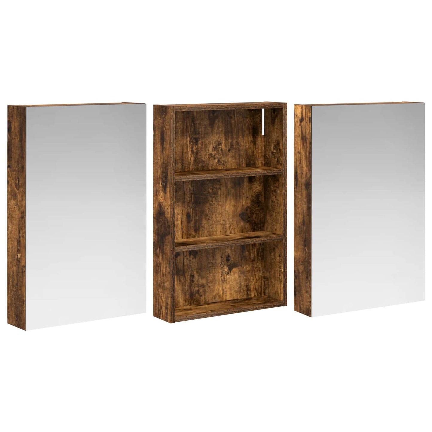 Baderomsskapsett 3 pcs 120 x 10,5 x 60,5 cm Konstruert tre