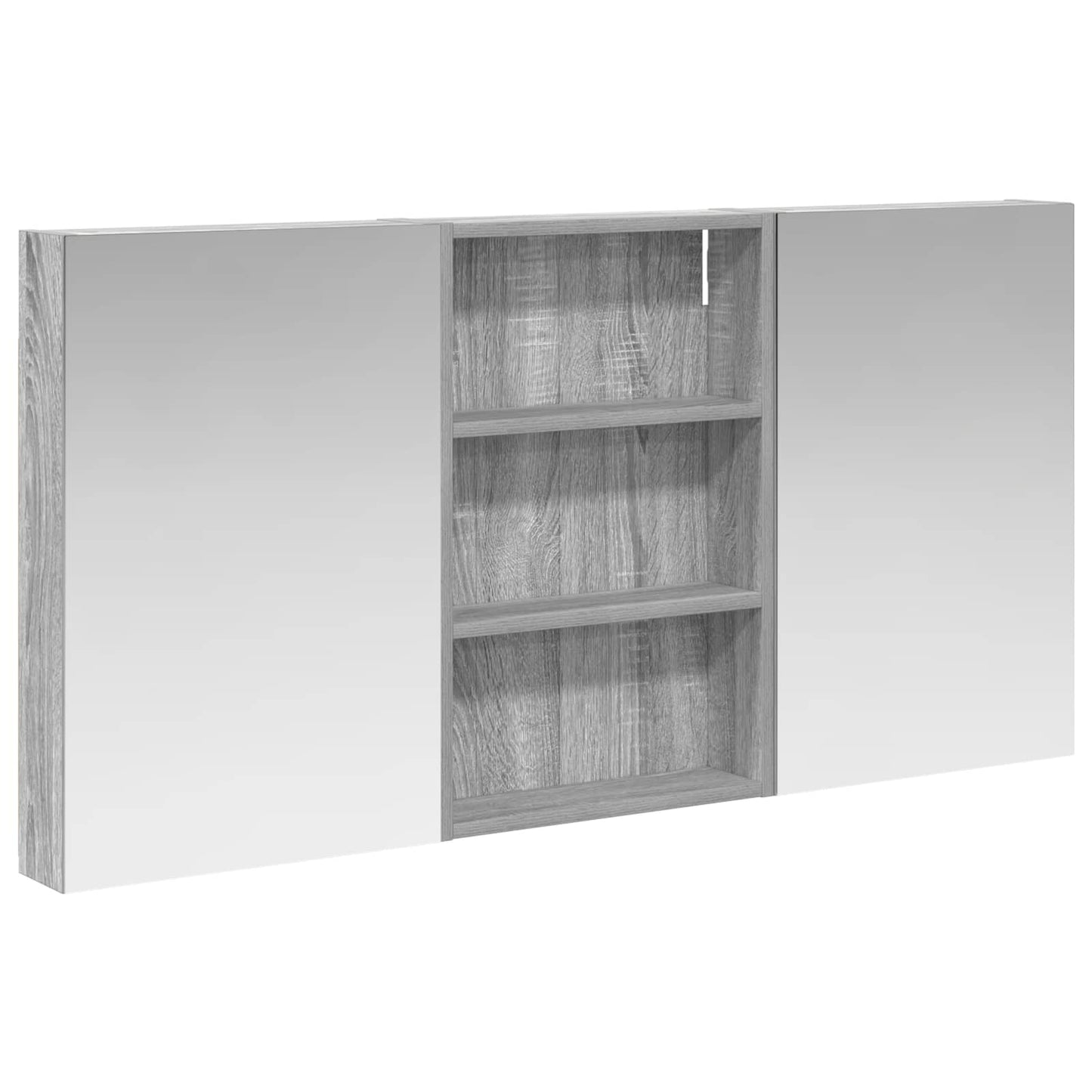 Baderomsskapsett 3 pcs 120 x 10,5 x 60,5 cm Konstruert tre