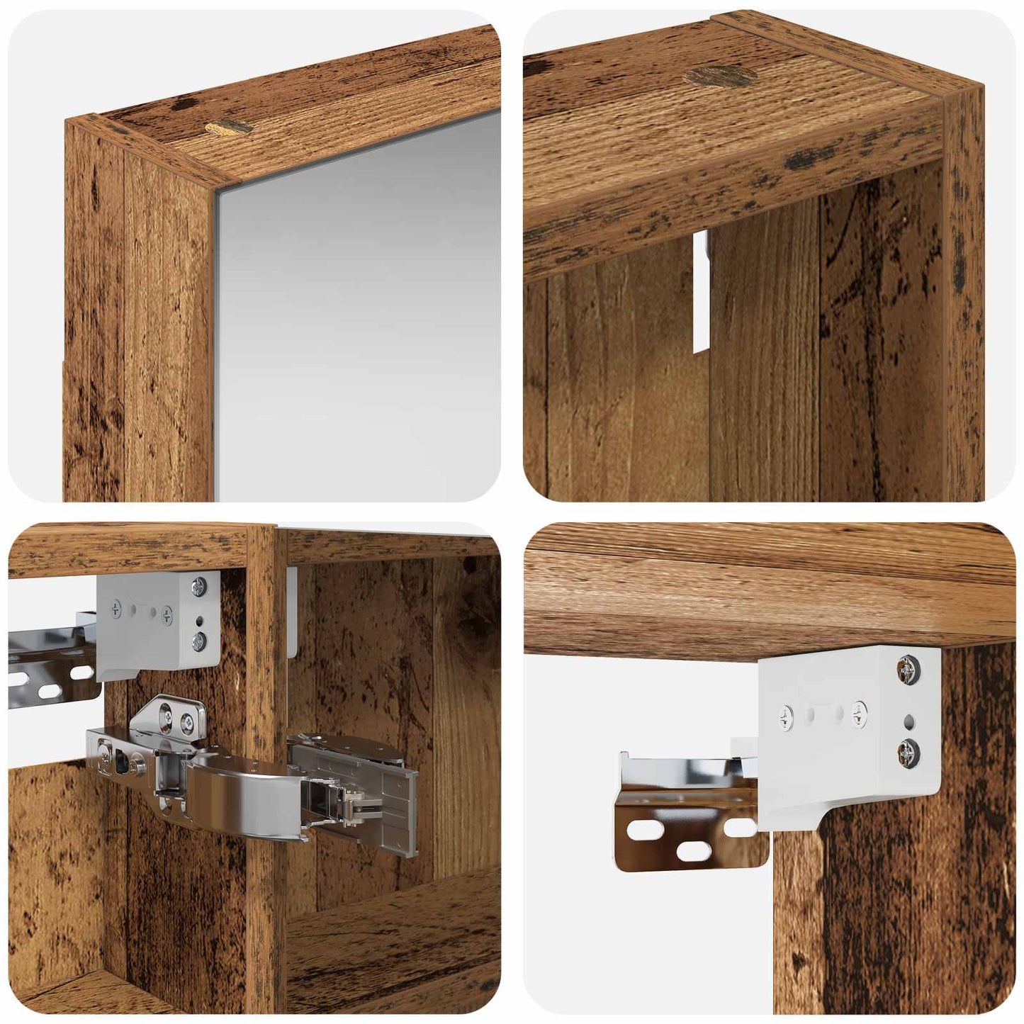 Baderomsskapsett 3 pcs 120 x 10,5 x 60,5 cm Konstruert tre
