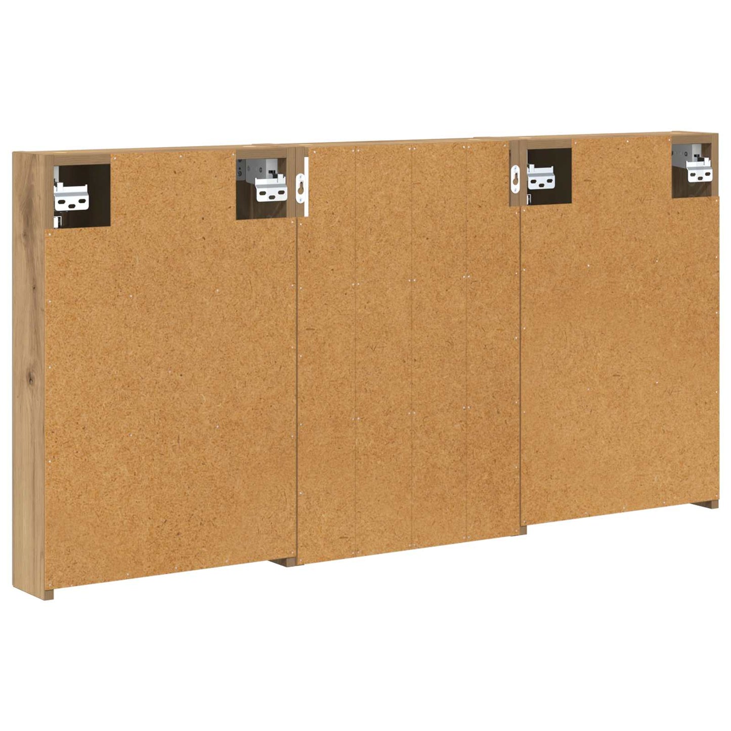 Baderomsskapsett 3 stk. 120 x 10,5 x 60,5 cm Konstruert tre
