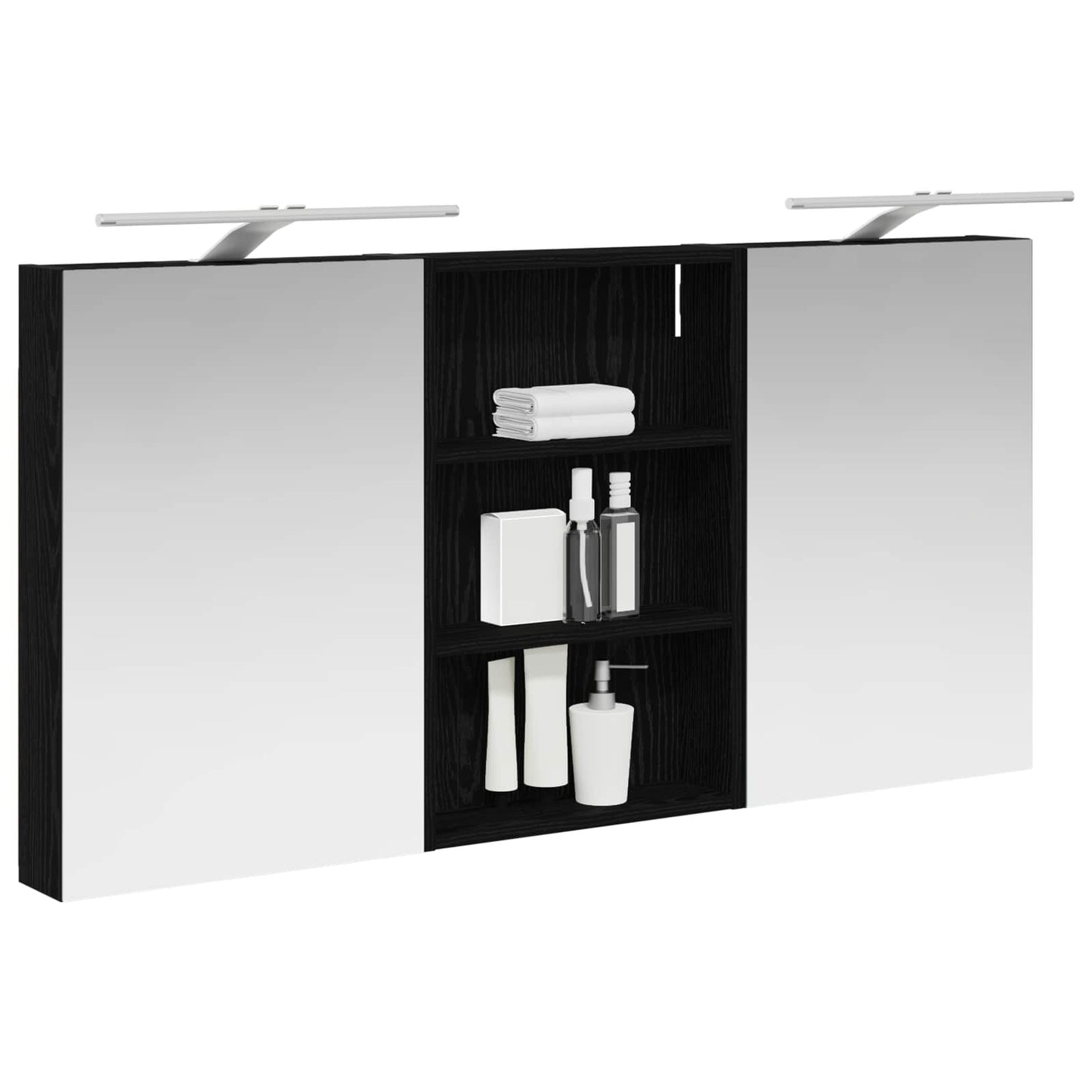 Baderomsskapsett 3 pcs 120 x 10,5 x 60,5 cm Konstruert tre
