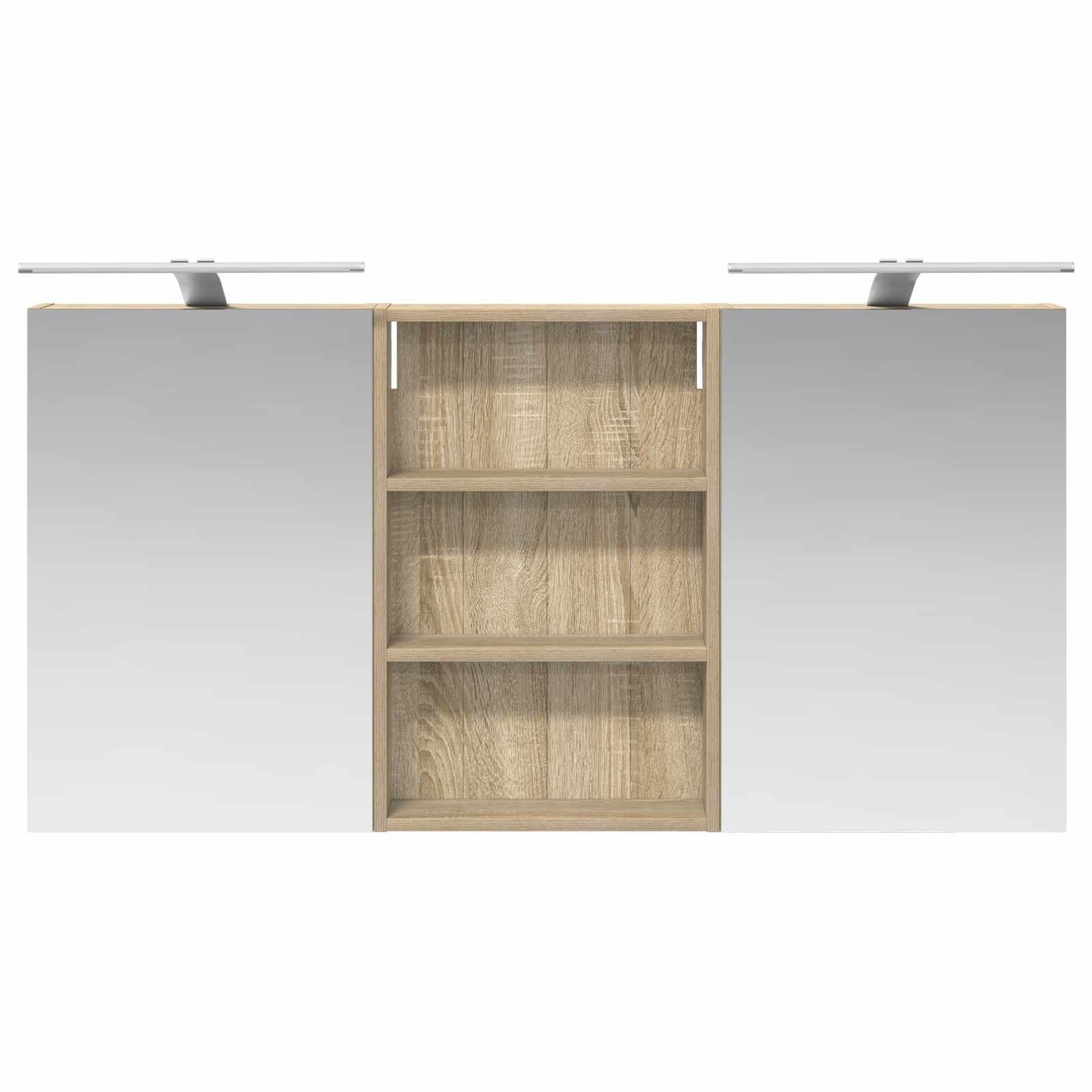 Baderomsskapsett 3 pcs 120 x 10,5 x 60,5 cm Konstruert tre
