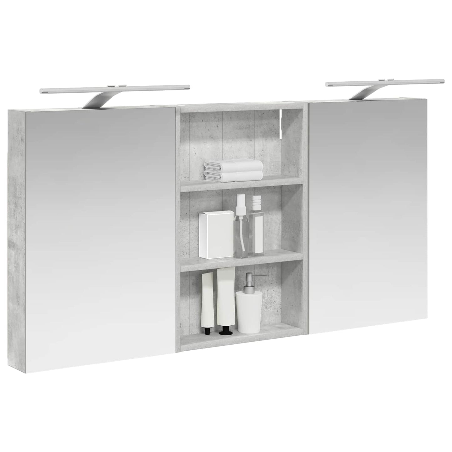 Baderomsskapsett 3 pcs 120 x 10,5 x 60,5 cm Konstruert tre