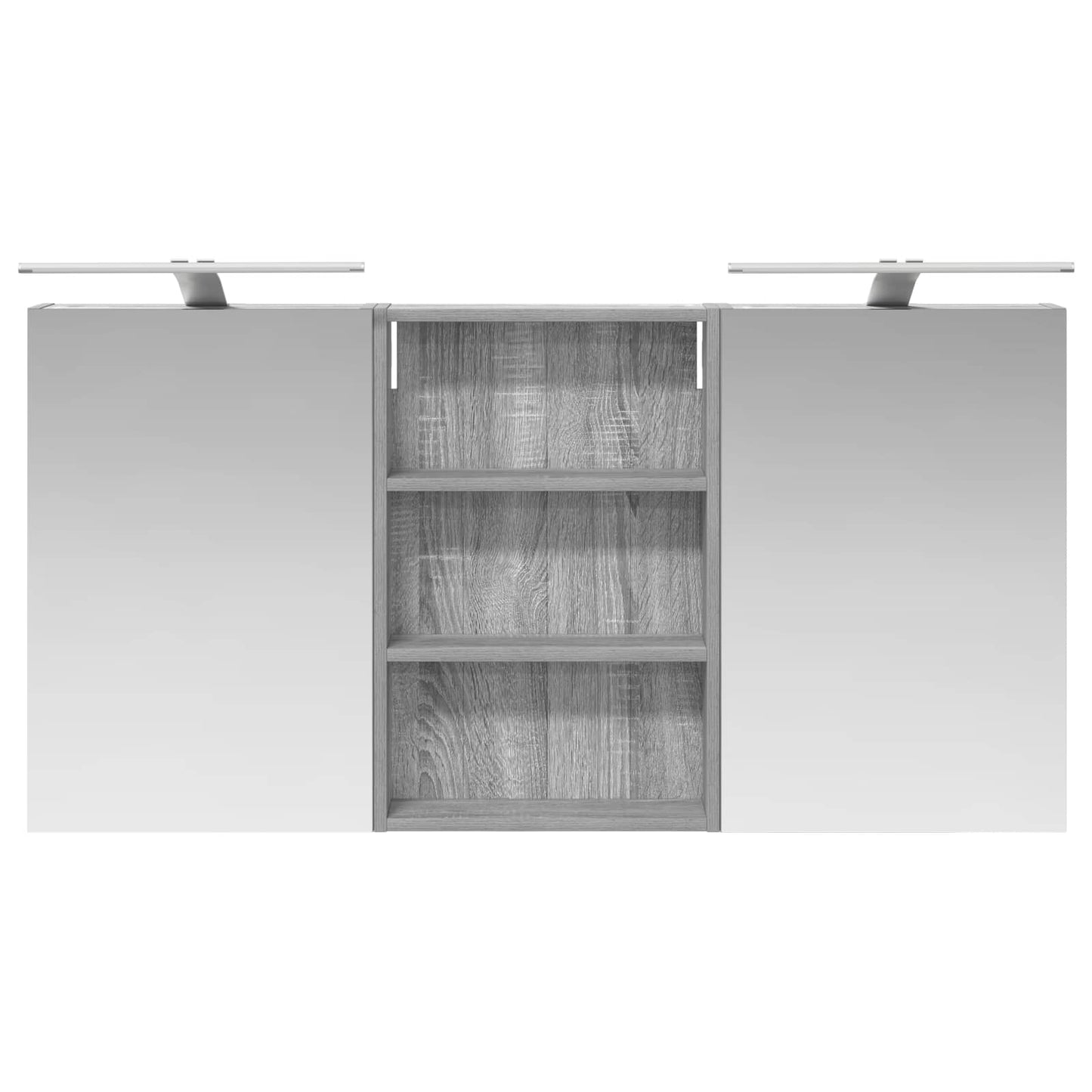 Baderomsskapsett 3 pcs 120 x 10,5 x 60,5 cm Konstruert tre