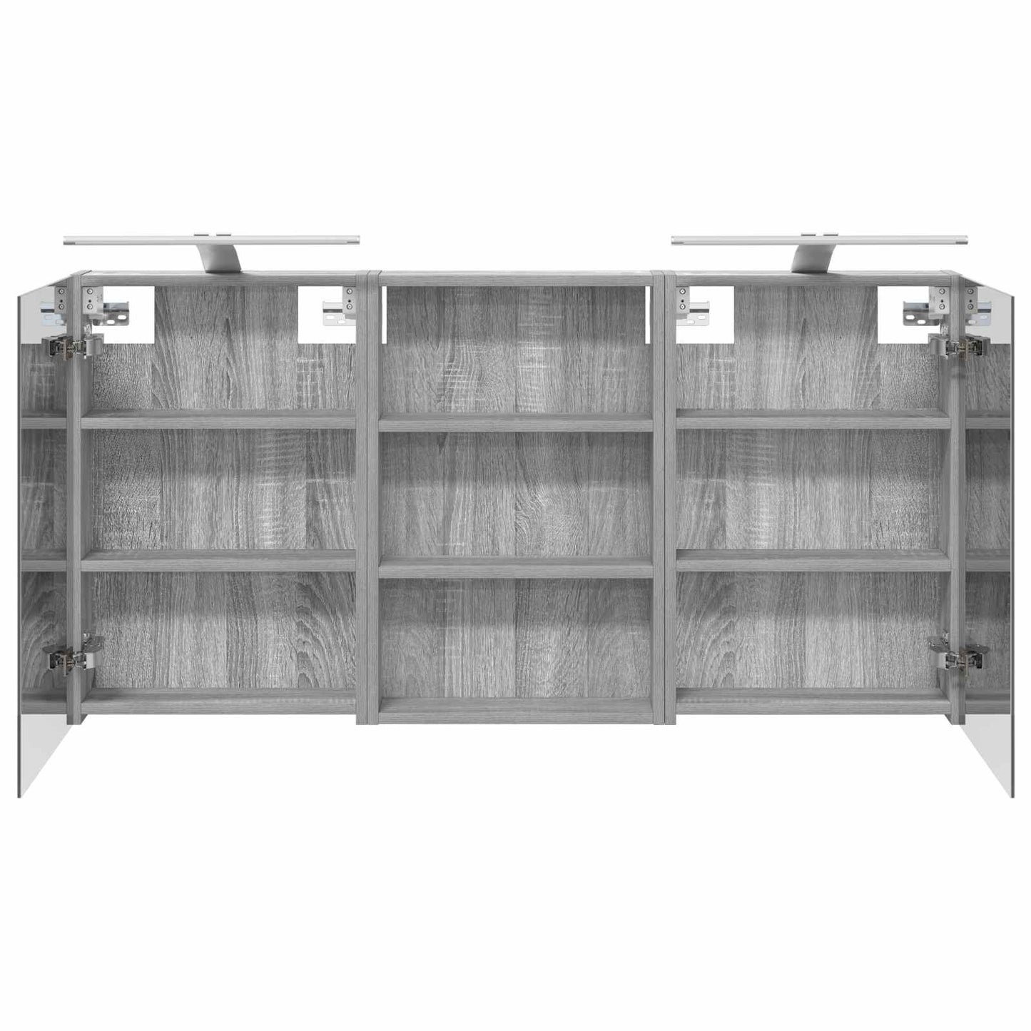 Baderomsskapsett 3 pcs 120 x 10,5 x 60,5 cm Konstruert tre