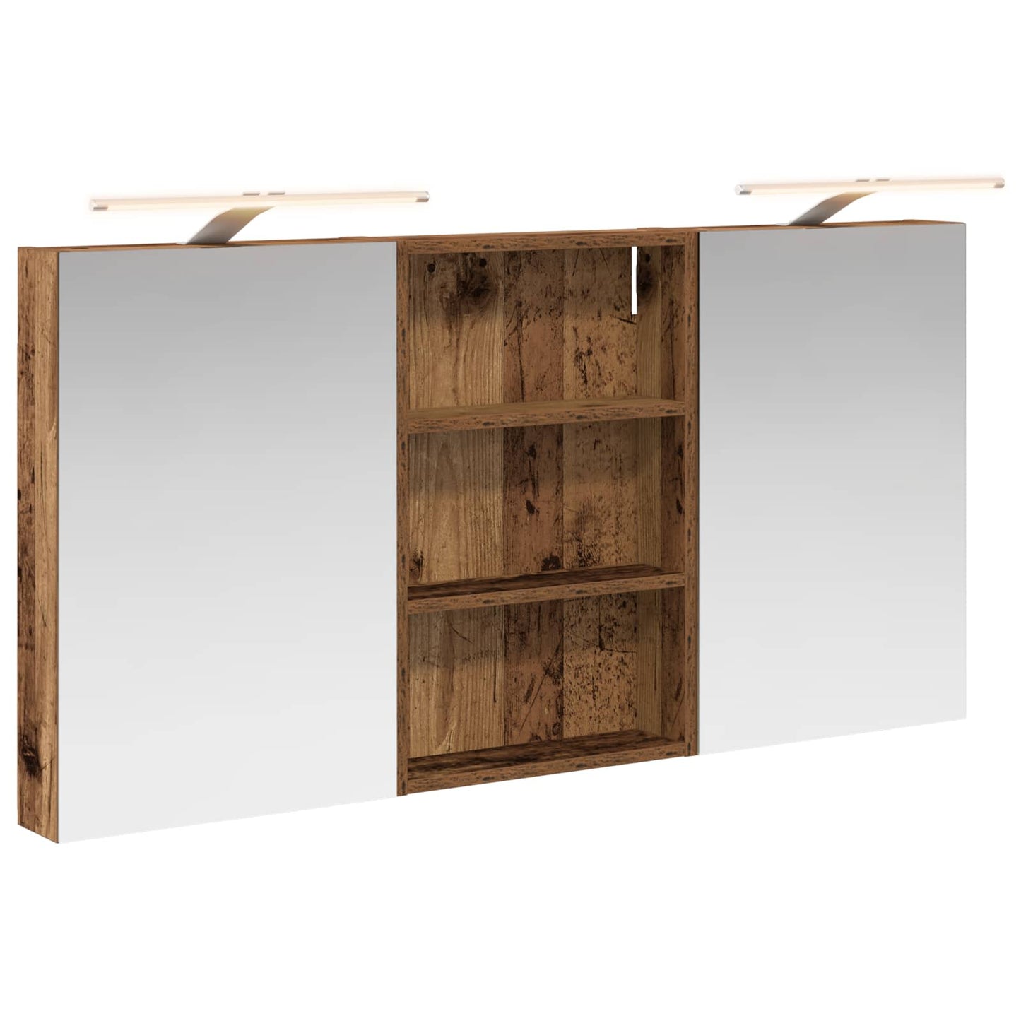 Baderomsskapsett 3 pcs 120 x 10,5 x 60,5 cm Konstruert tre