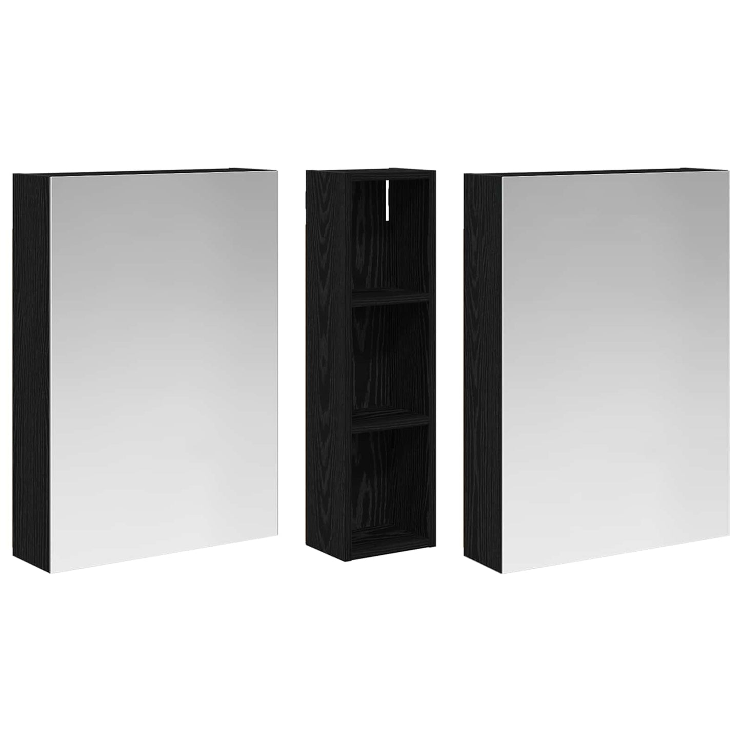 Baderomsskapsett 3 pcs 120 x 14,5 x 70 cm Konstruert tre
