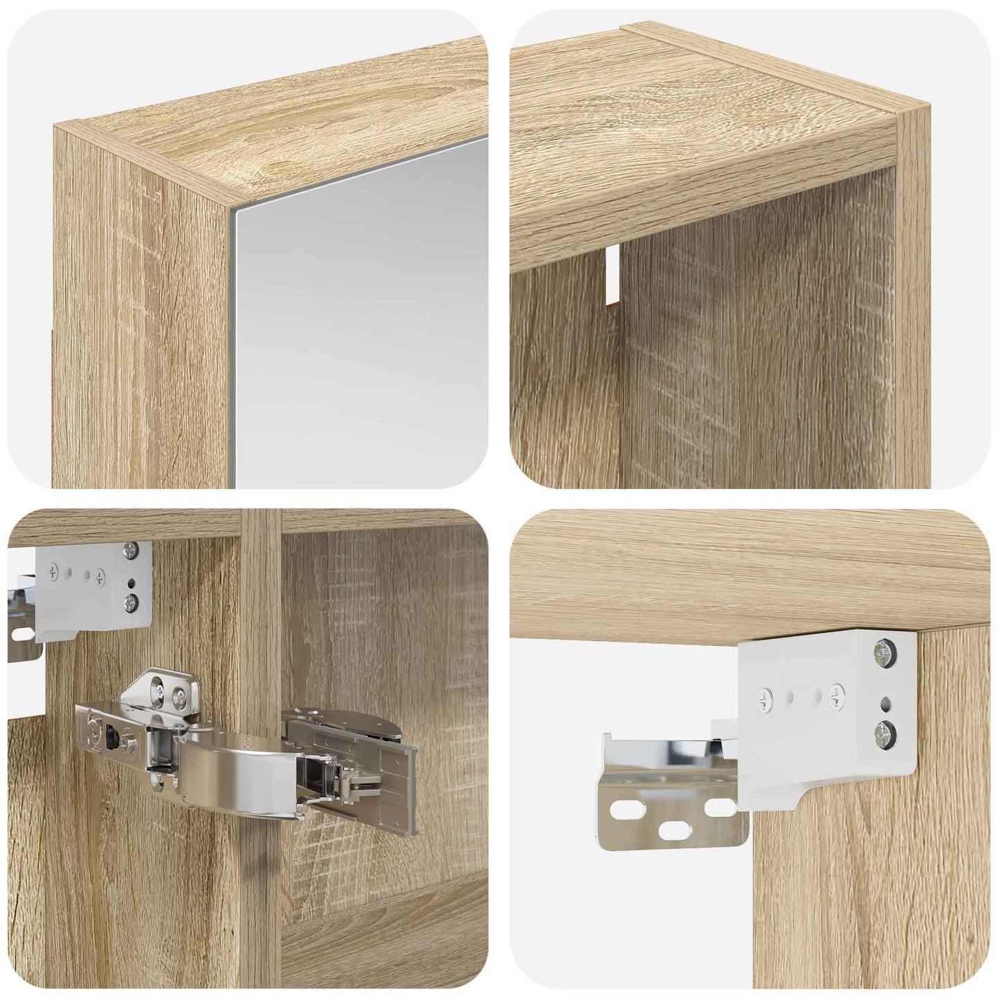 Baderomsskapsett 3 pcs 120 x 14,5 x 70 cm Konstruert tre