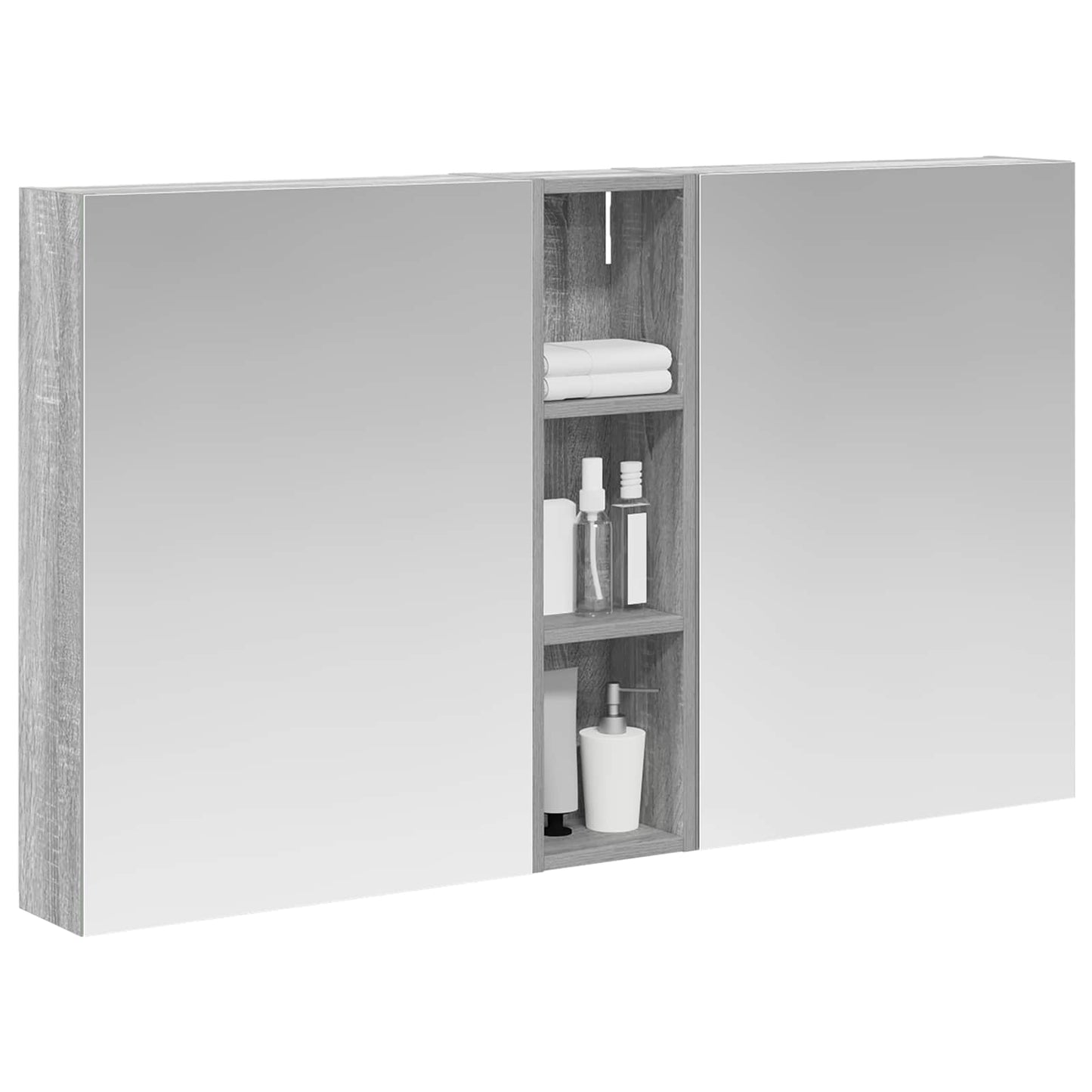 Baderomsskapsett 3 pcs 120 x 14,5 x 70 cm Konstruert tre