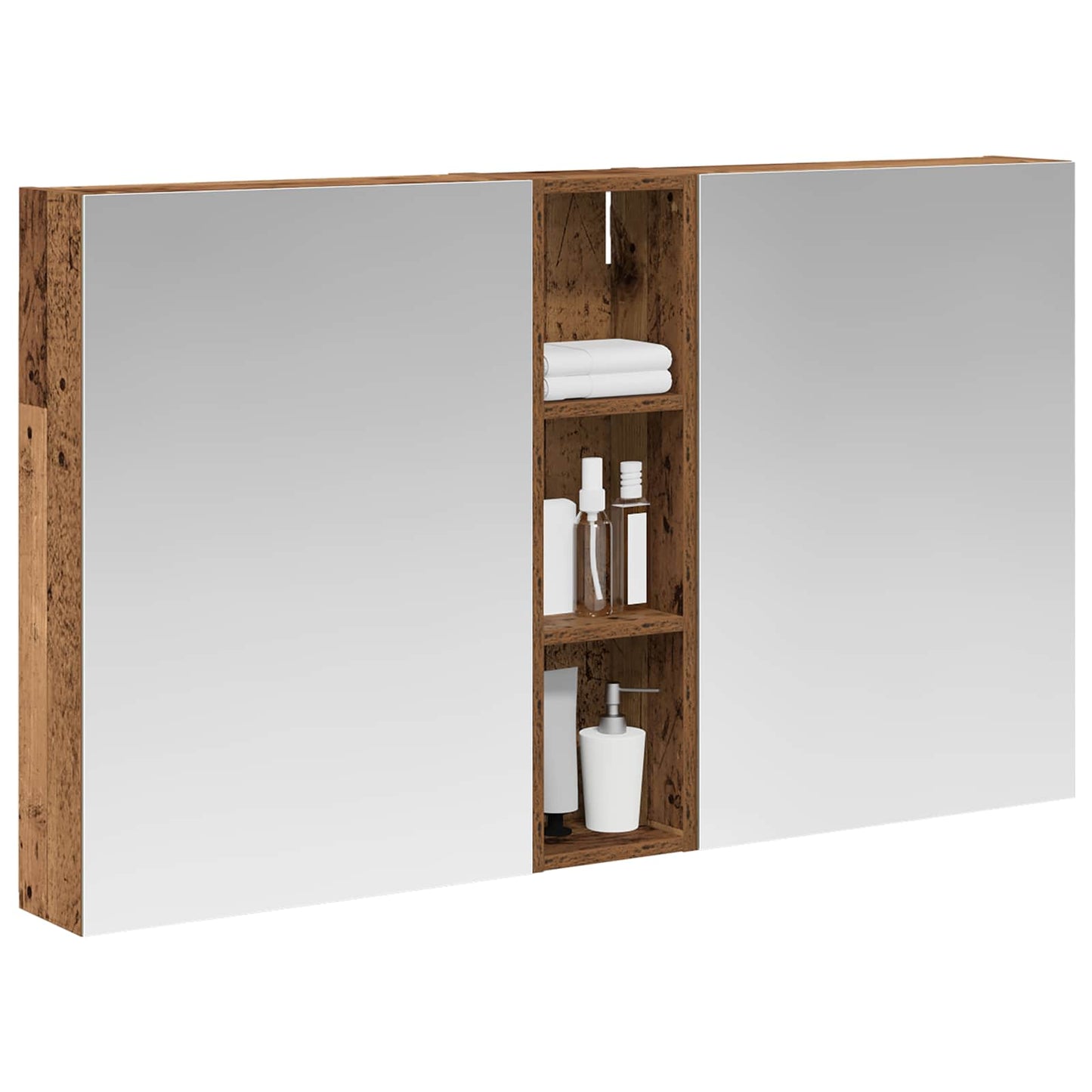 Baderomsskapsett 3 pcs 120 x 14,5 x 70 cm Konstruert tre