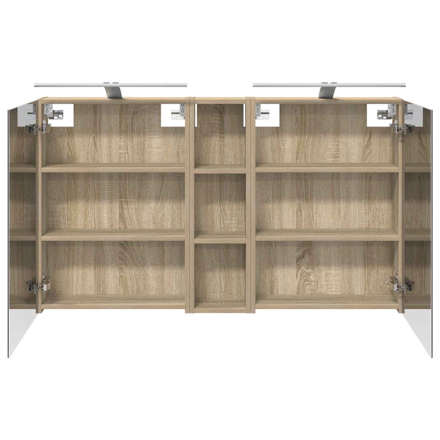 Baderomsskapsett 3 pcs 120 x 14,5 x 70 cm Konstruert tre