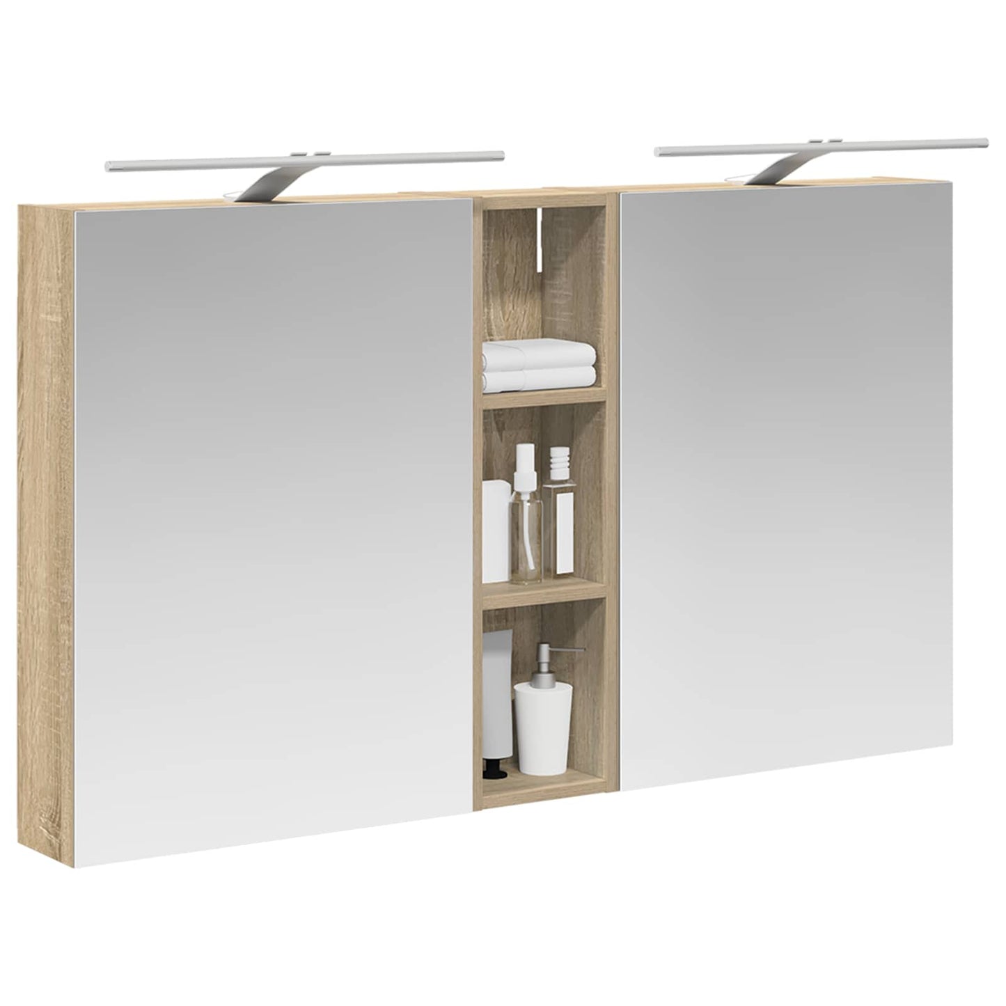 Baderomsskapsett 3 pcs 120 x 14,5 x 70 cm Konstruert tre