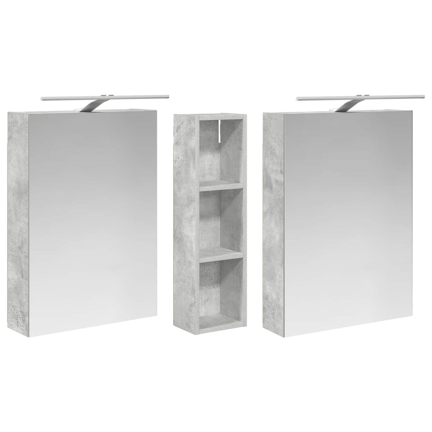 Baderomsskapsett 3 pcs 120 x 14,5 x 70 cm Konstruert tre