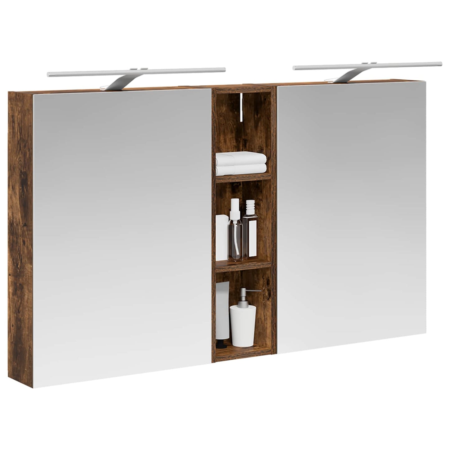 Baderomsskapsett 3 pcs 120 x 14,5 x 70 cm Konstruert tre