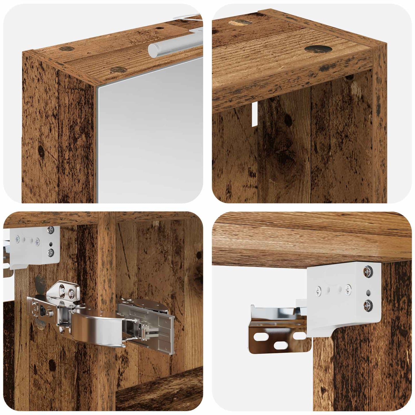 Baderomsskapsett 3 pcs 120 x 14,5 x 70 cm Konstruert tre