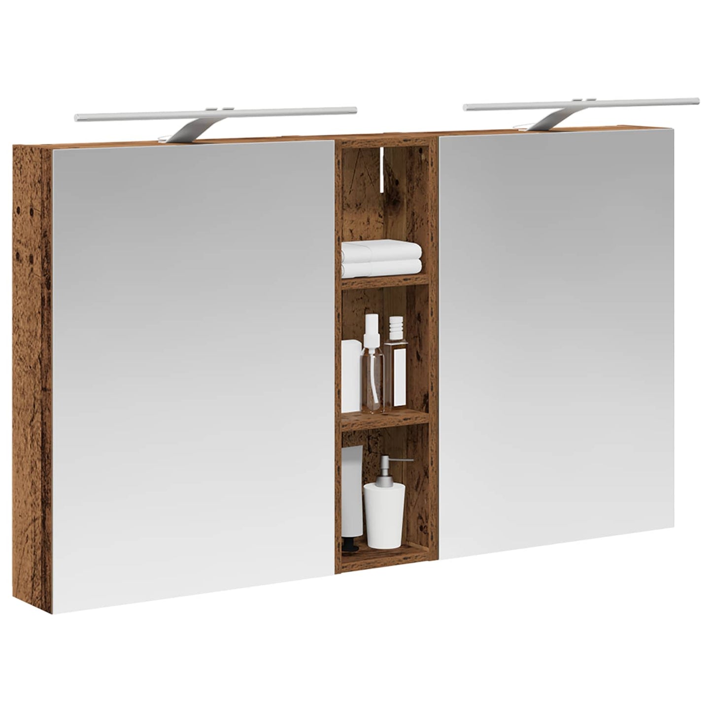 Baderomsskapsett 3 pcs 120 x 14,5 x 70 cm Konstruert tre
