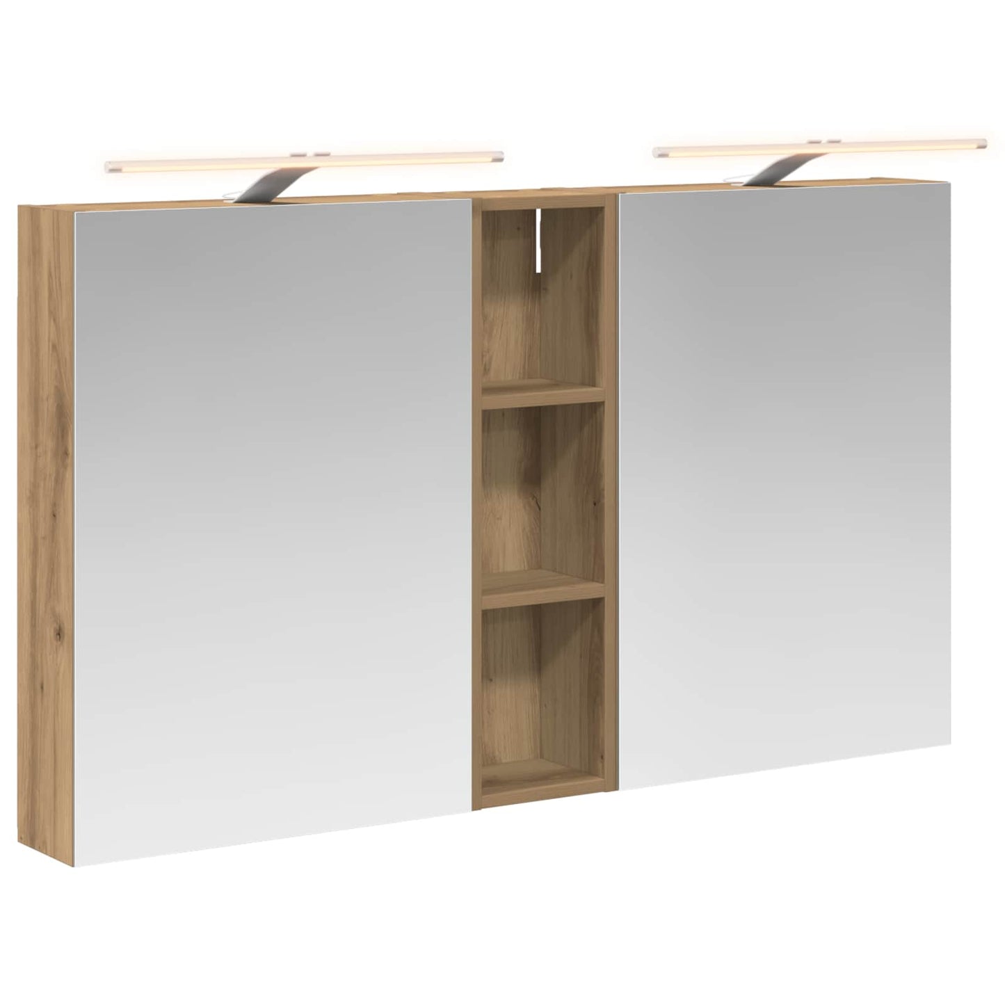 Baderomsskapsett 3 stk. 120 x 14,5 x 70 cm Konstruert tre