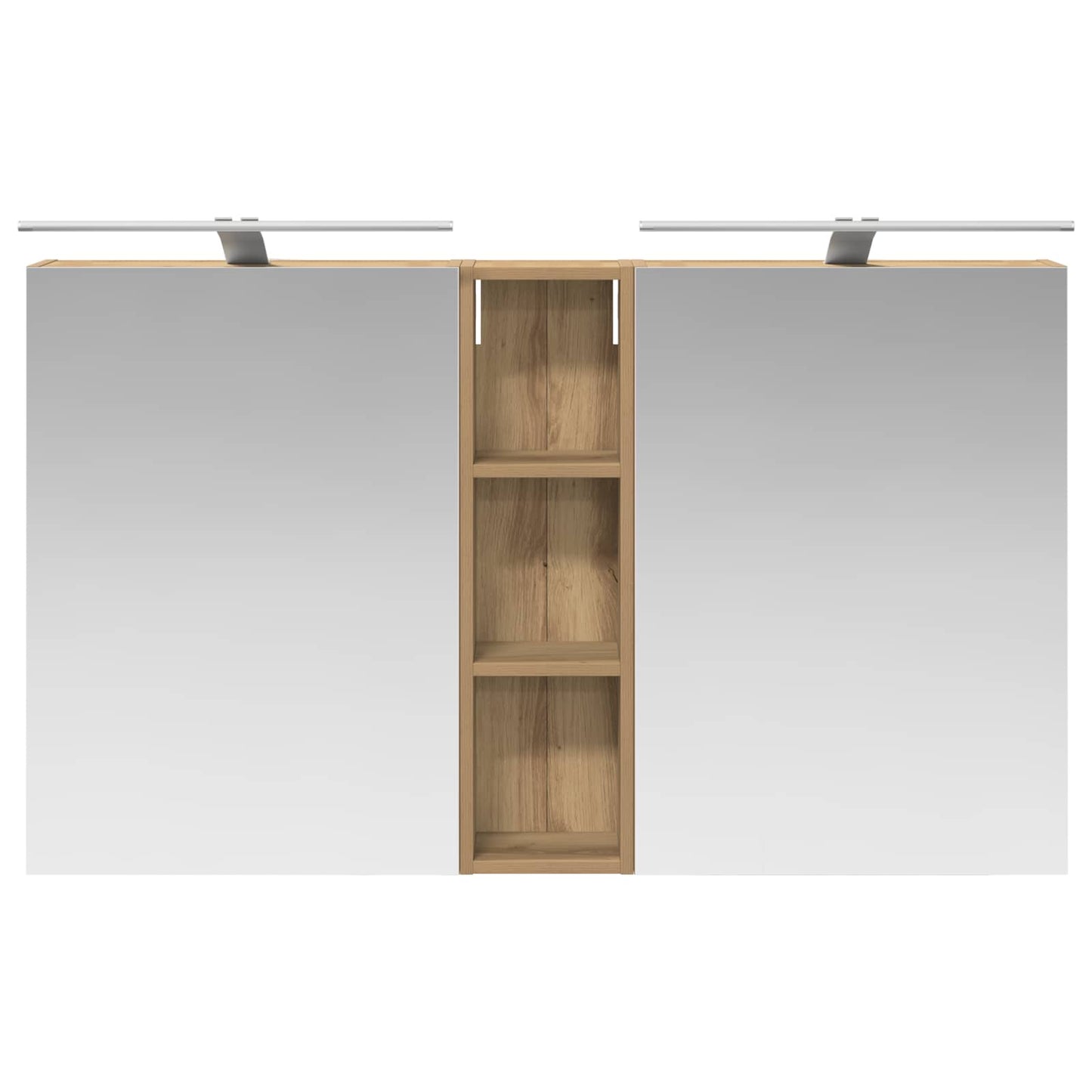 Baderomsskapsett 3 stk. 120 x 14,5 x 70 cm Konstruert tre