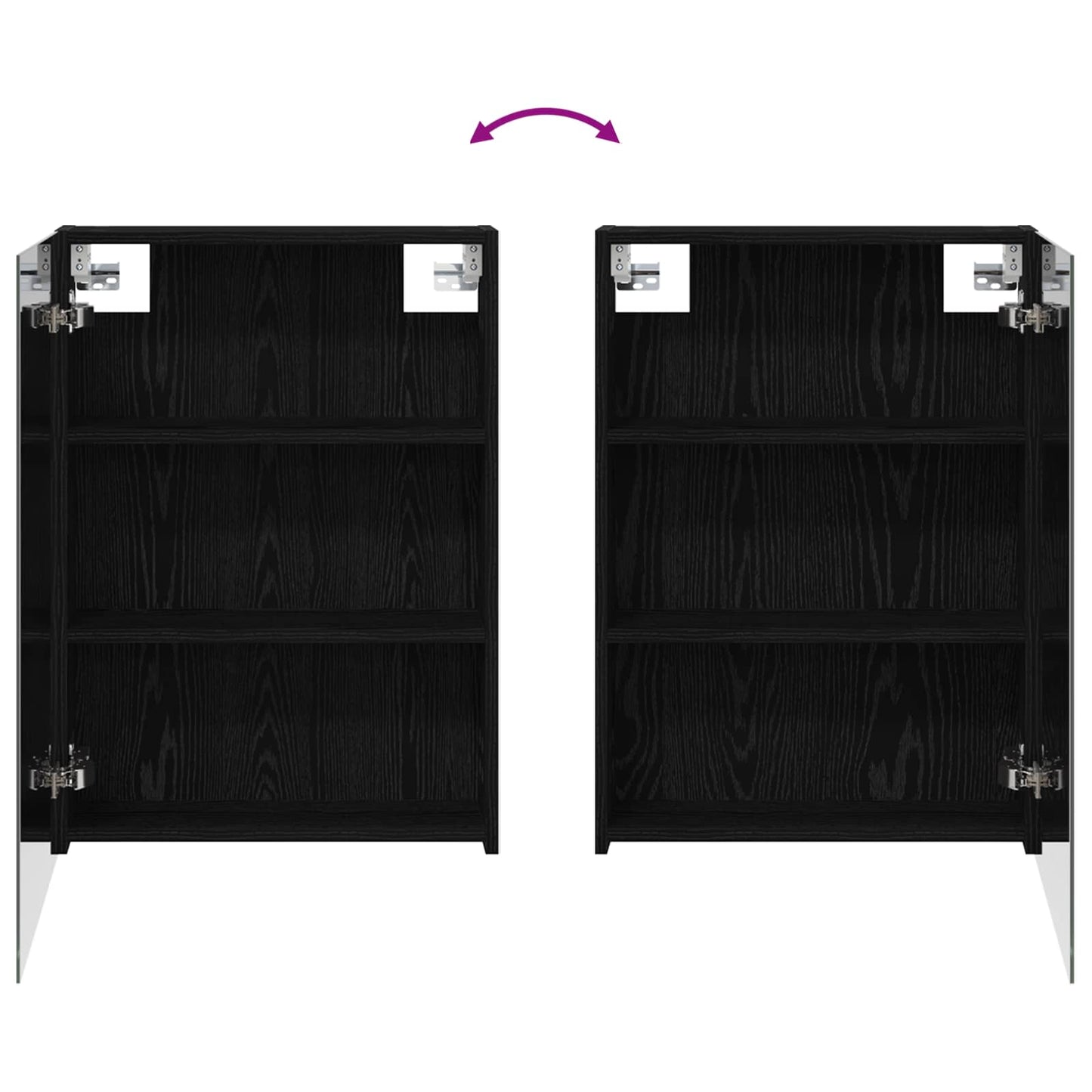 Baderomsskapsett 3 pcs 130 x 14,5 x 70 cm Konstruert tre