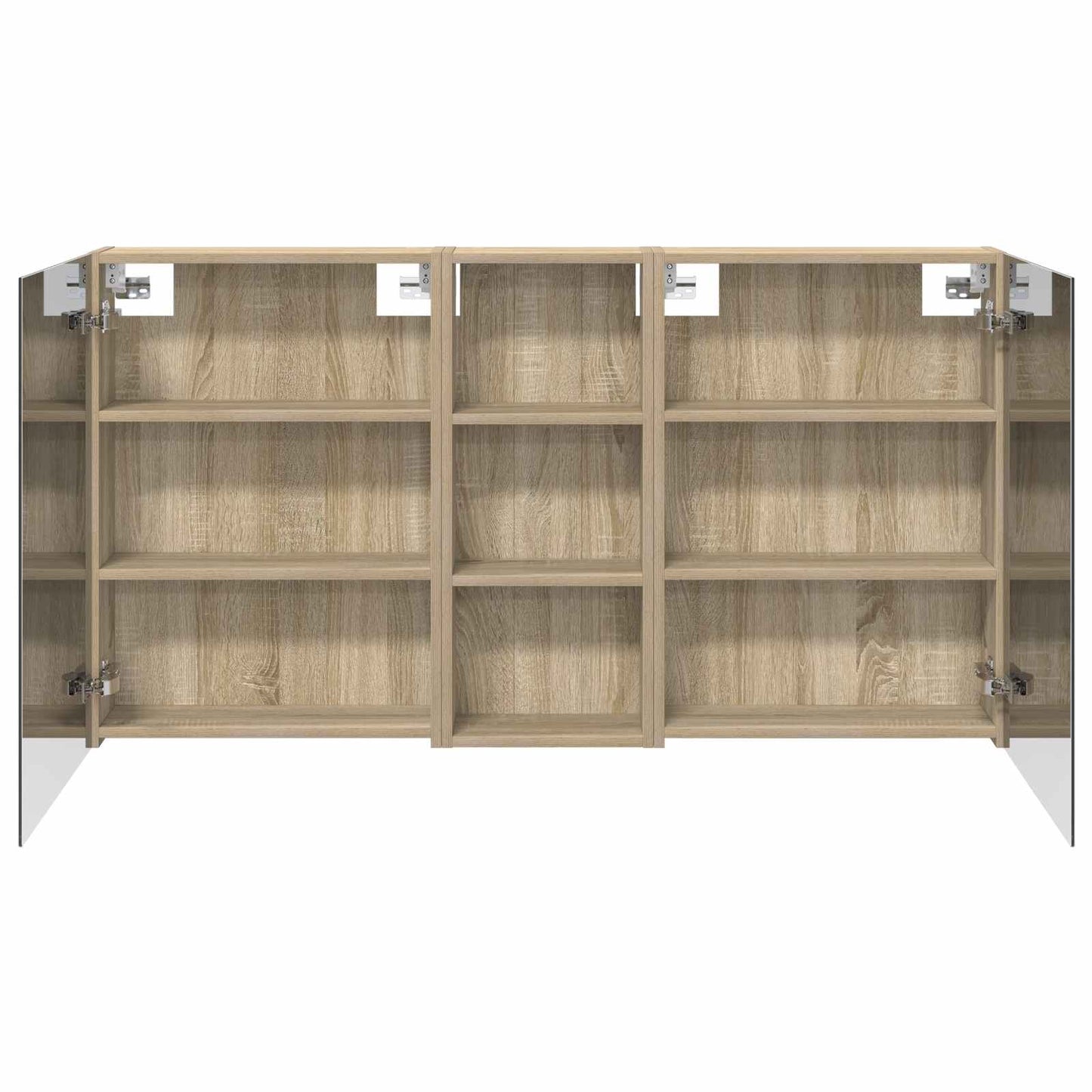 Baderomsskapsett 3 pcs 130 x 14,5 x 70 cm Konstruert tre