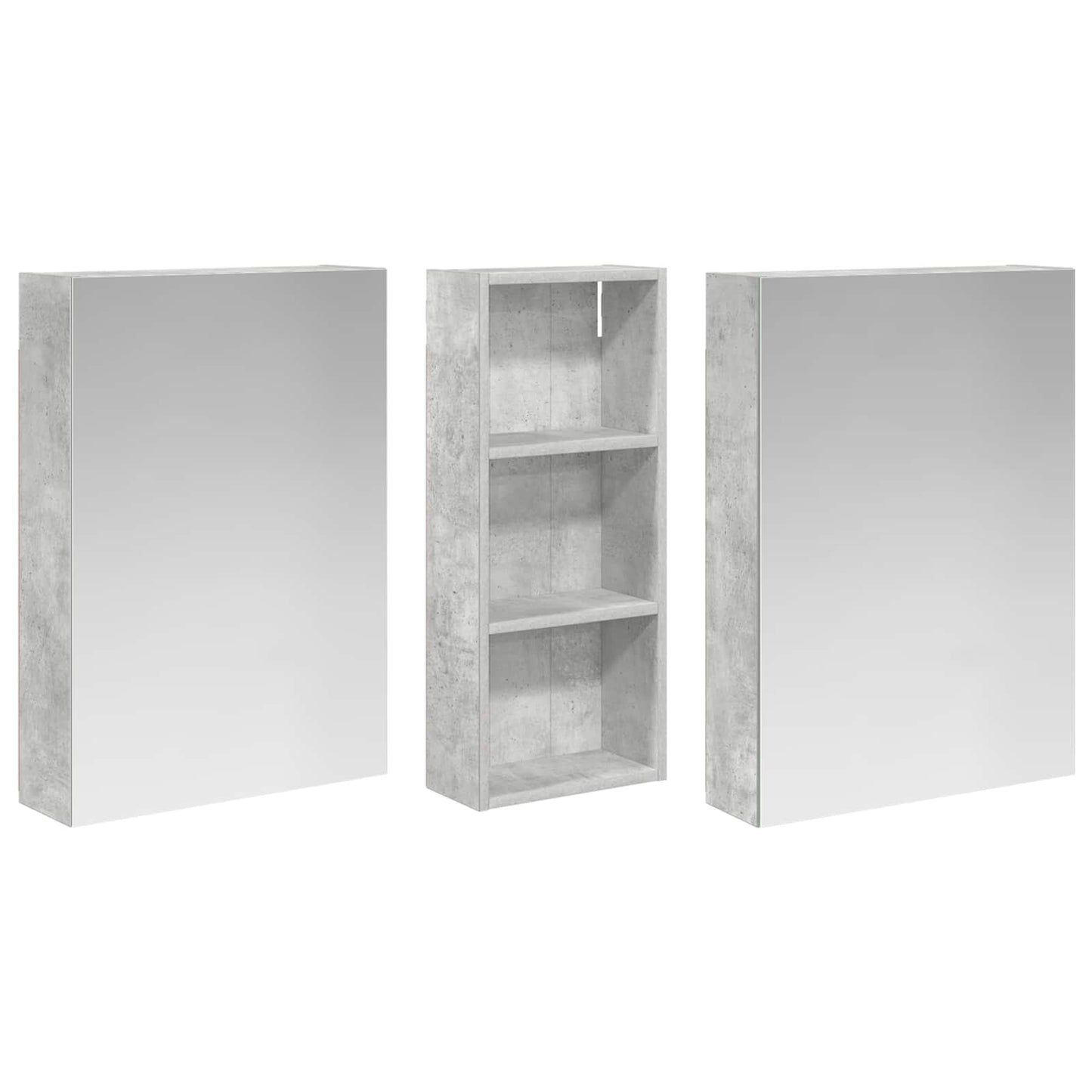 Baderomsskapsett 3 pcs 130 x 14,5 x 70 cm Konstruert tre