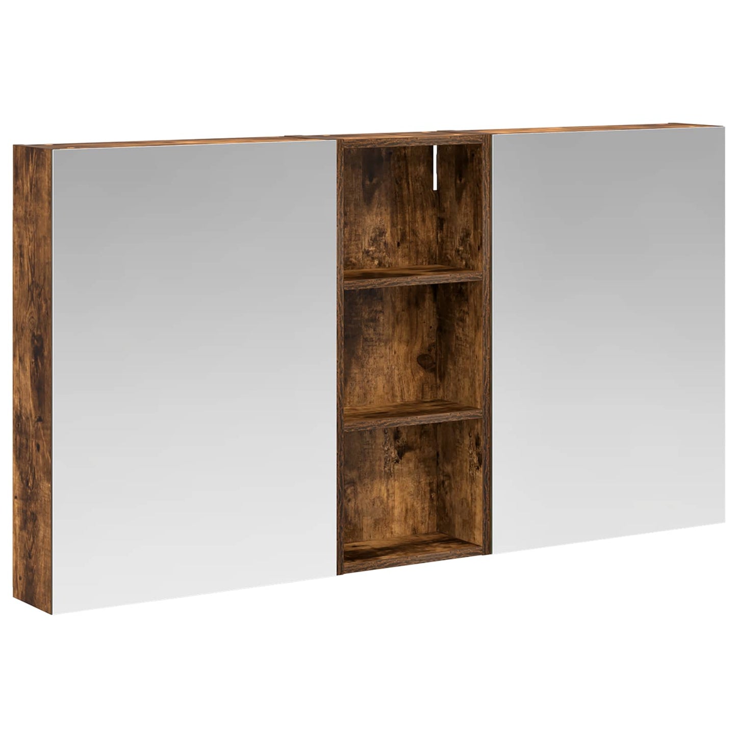Baderomsskapsett 3 pcs 130 x 14,5 x 70 cm Konstruert tre