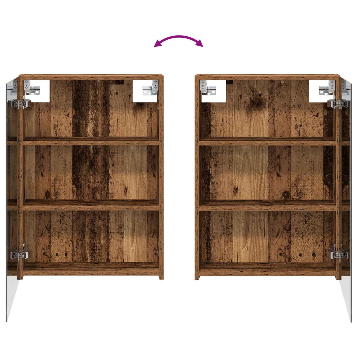 Baderomsskapsett 3 pcs 130 x 14,5 x 70 cm Konstruert tre