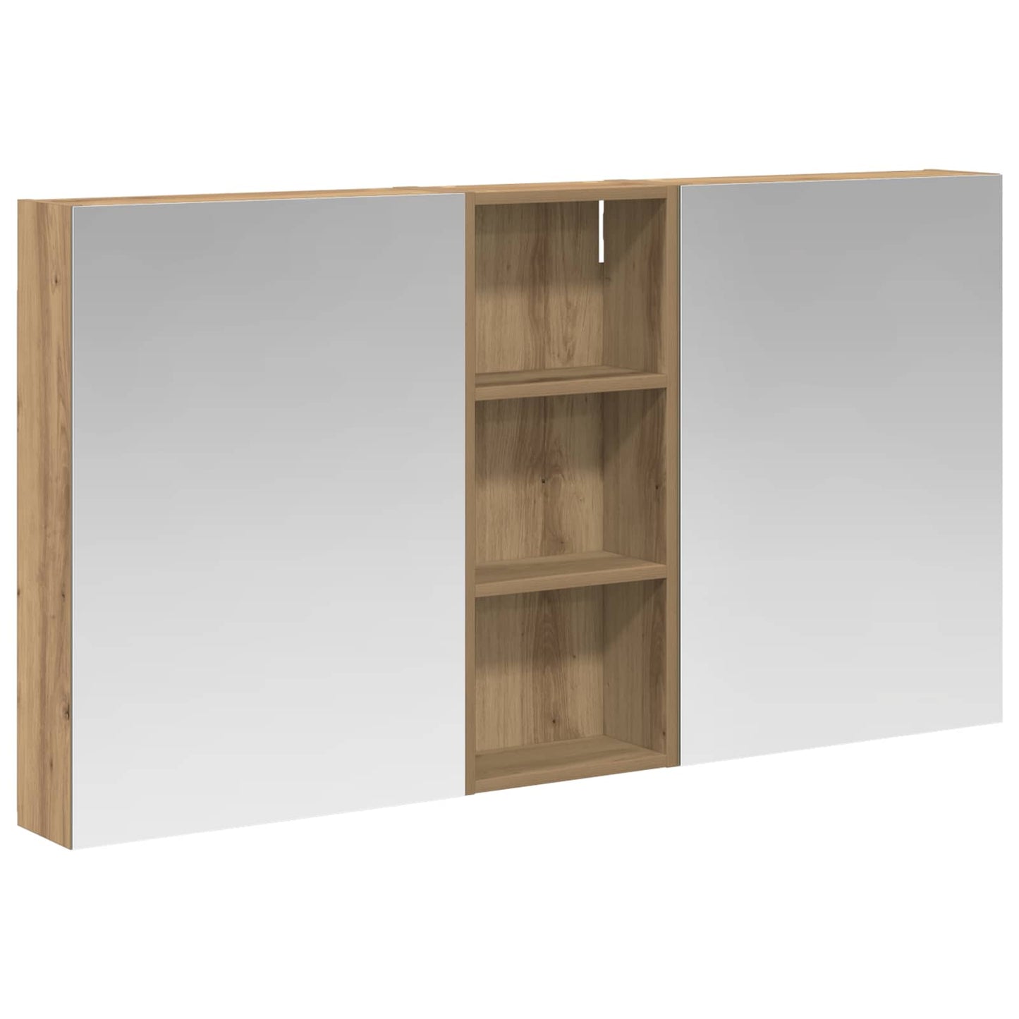 Baderomsskapsett 3 stk. 130 x 14,5 x 70 cm Konstruert tre
