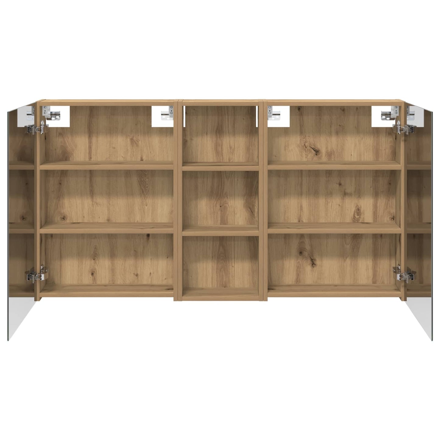 Baderomsskapsett 3 stk. 130 x 14,5 x 70 cm Konstruert tre