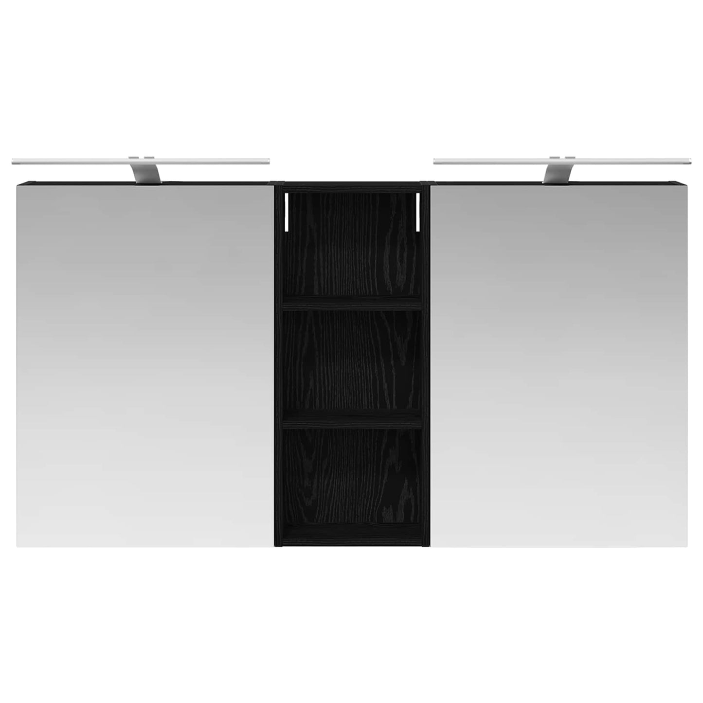 Baderomsskapsett 3 pcs 130 x 14,5 x 70 cm Konstruert tre
