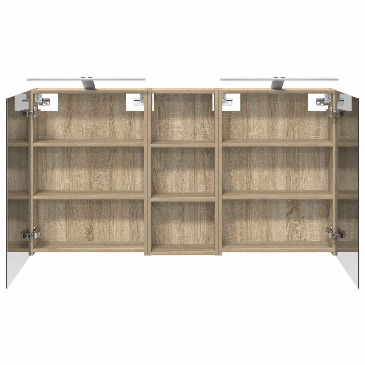 Baderomsskapsett 3 pcs 130 x 14,5 x 70 cm Konstruert tre