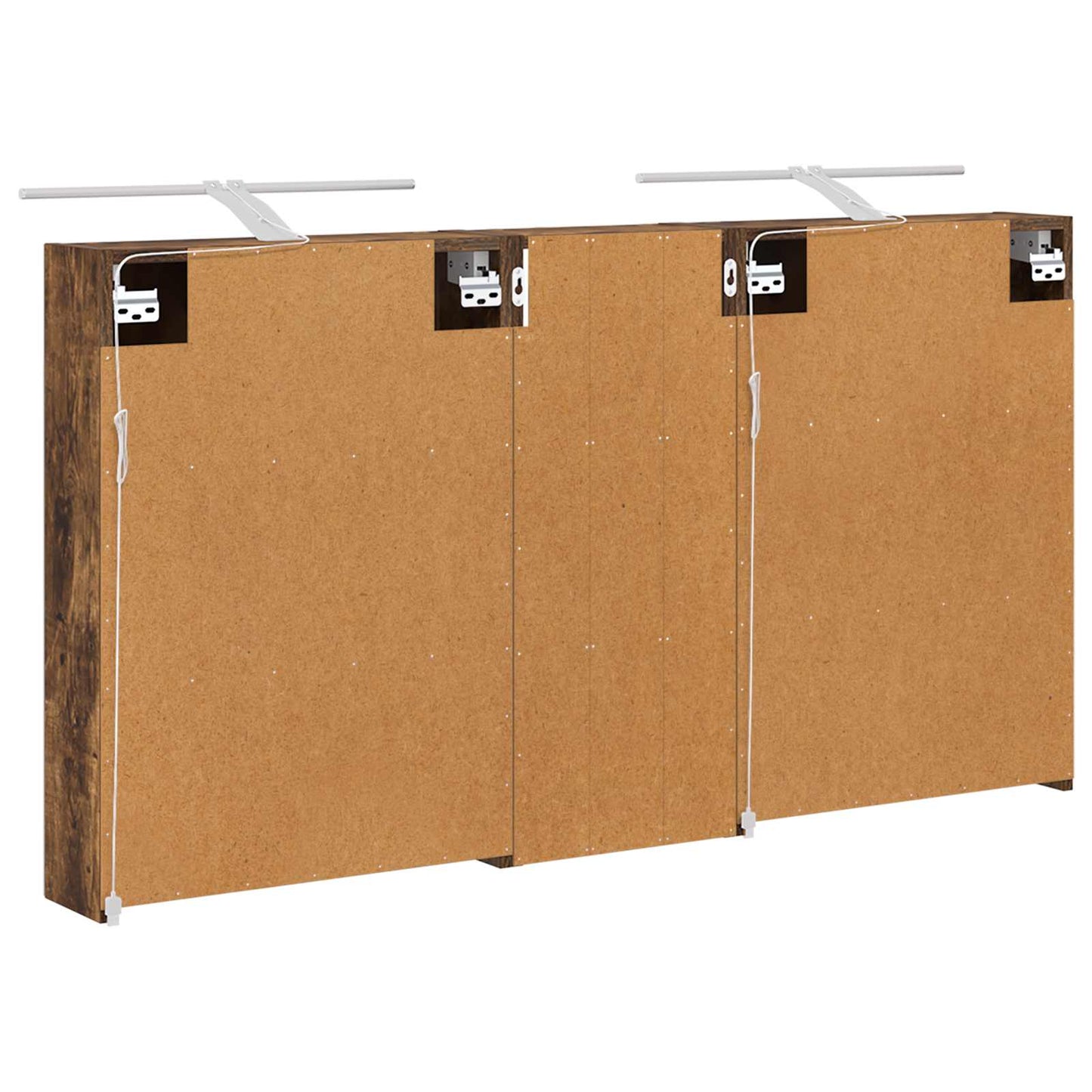 Baderomsskapsett 3 pcs 130 x 14,5 x 70 cm Konstruert tre