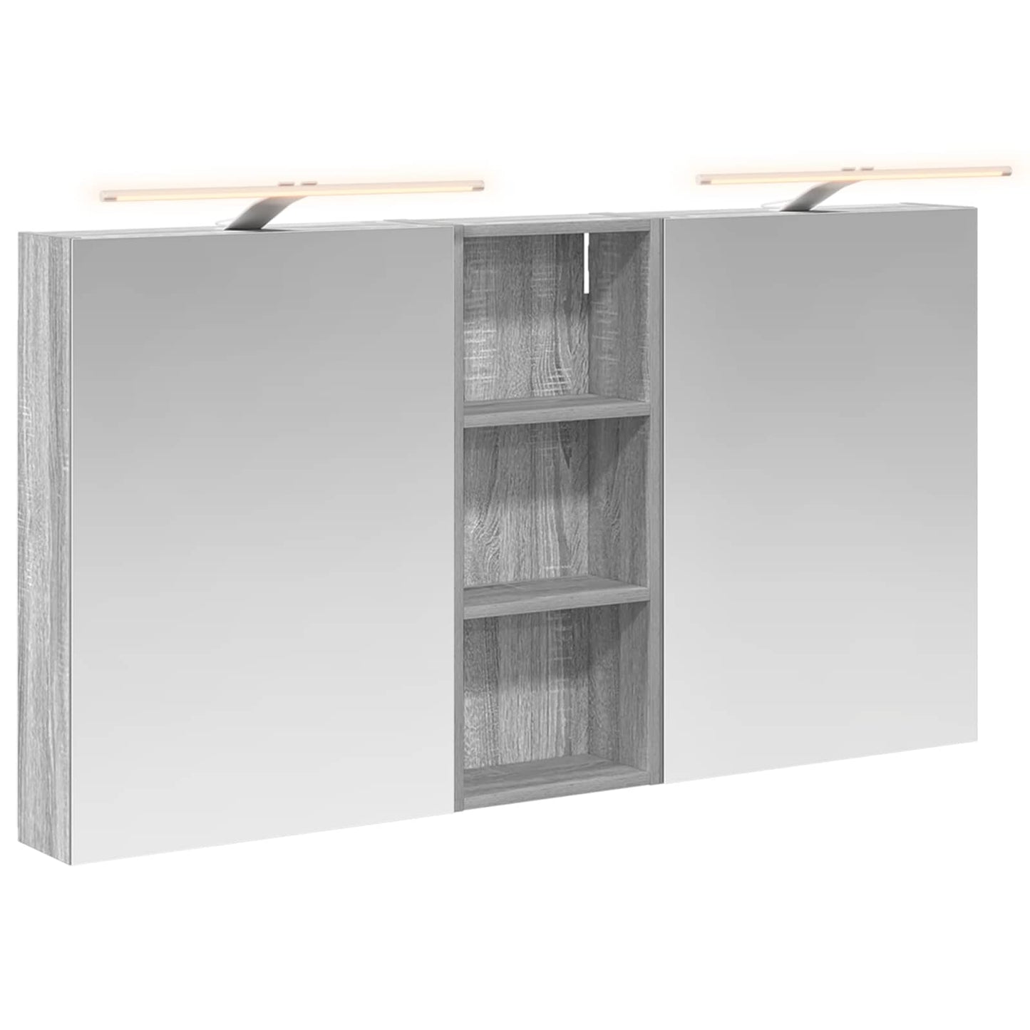 Baderomsskapsett 3 pcs 130 x 14,5 x 70 cm Konstruert tre