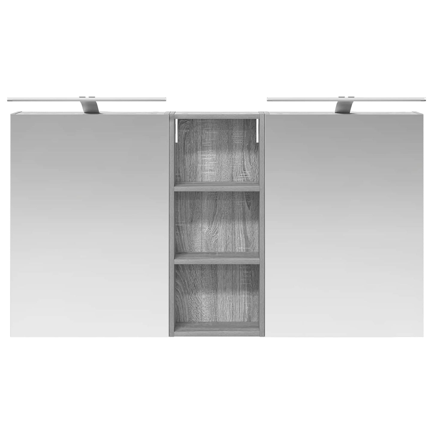 Baderomsskapsett 3 pcs 130 x 14,5 x 70 cm Konstruert tre