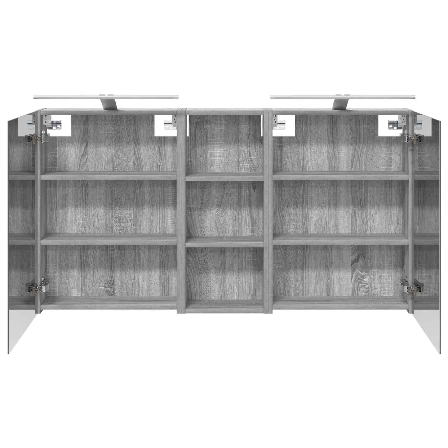 Baderomsskapsett 3 pcs 130 x 14,5 x 70 cm Konstruert tre