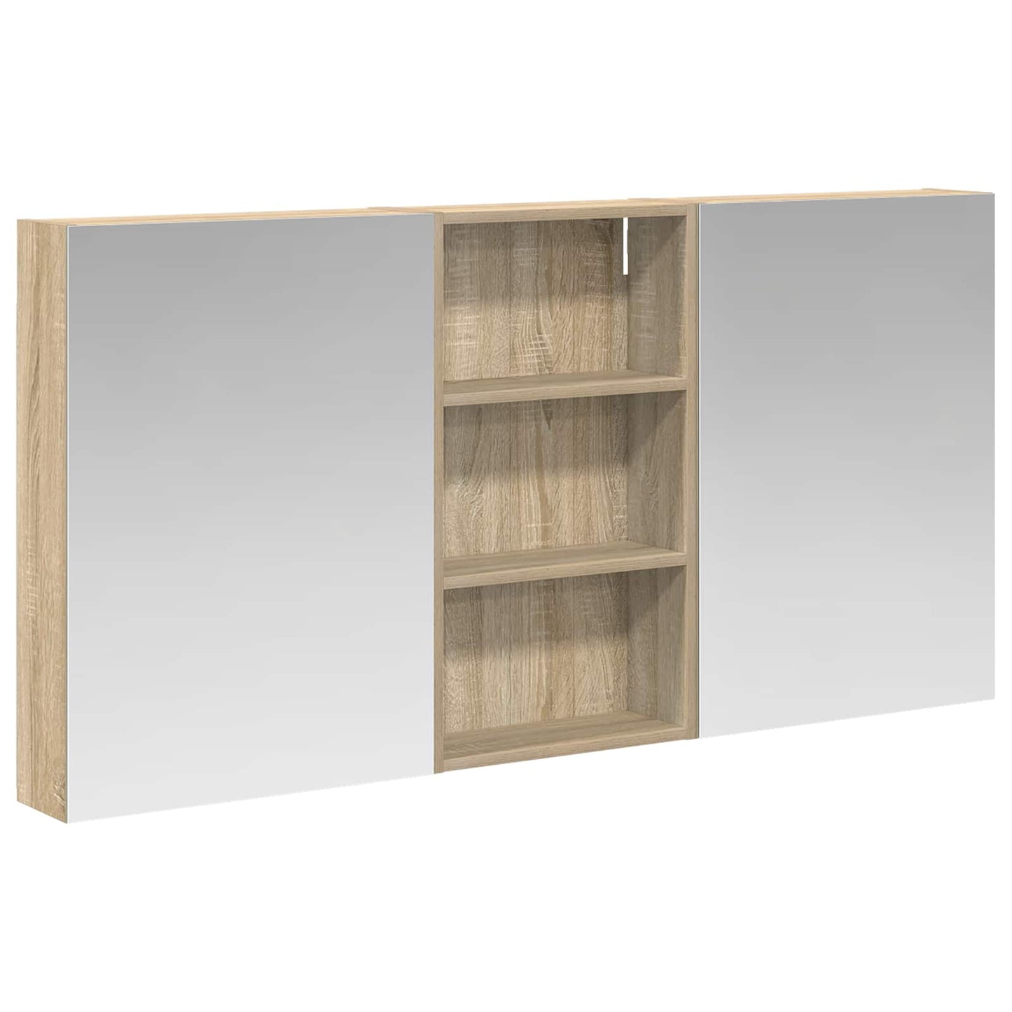 Baderomsskapsett 3 pcs 140 x 14,5 x 70 cm Konstruert tre
