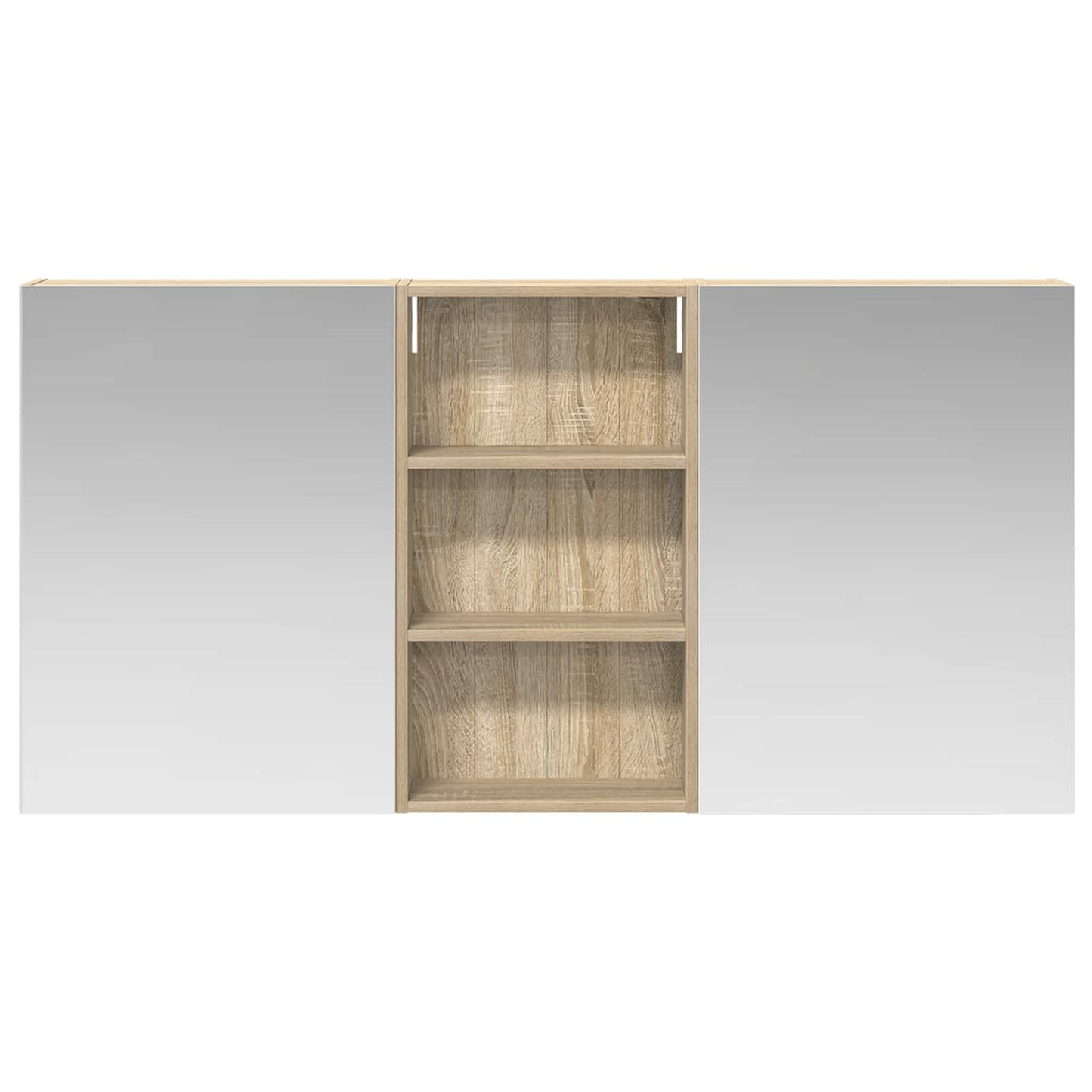 Baderomsskapsett 3 pcs 140 x 14,5 x 70 cm Konstruert tre