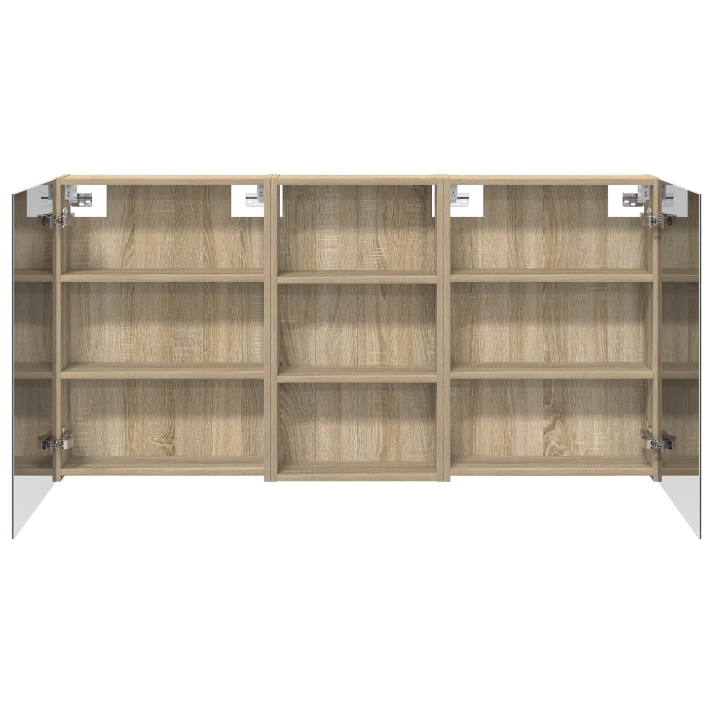 Baderomsskapsett 3 pcs 140 x 14,5 x 70 cm Konstruert tre