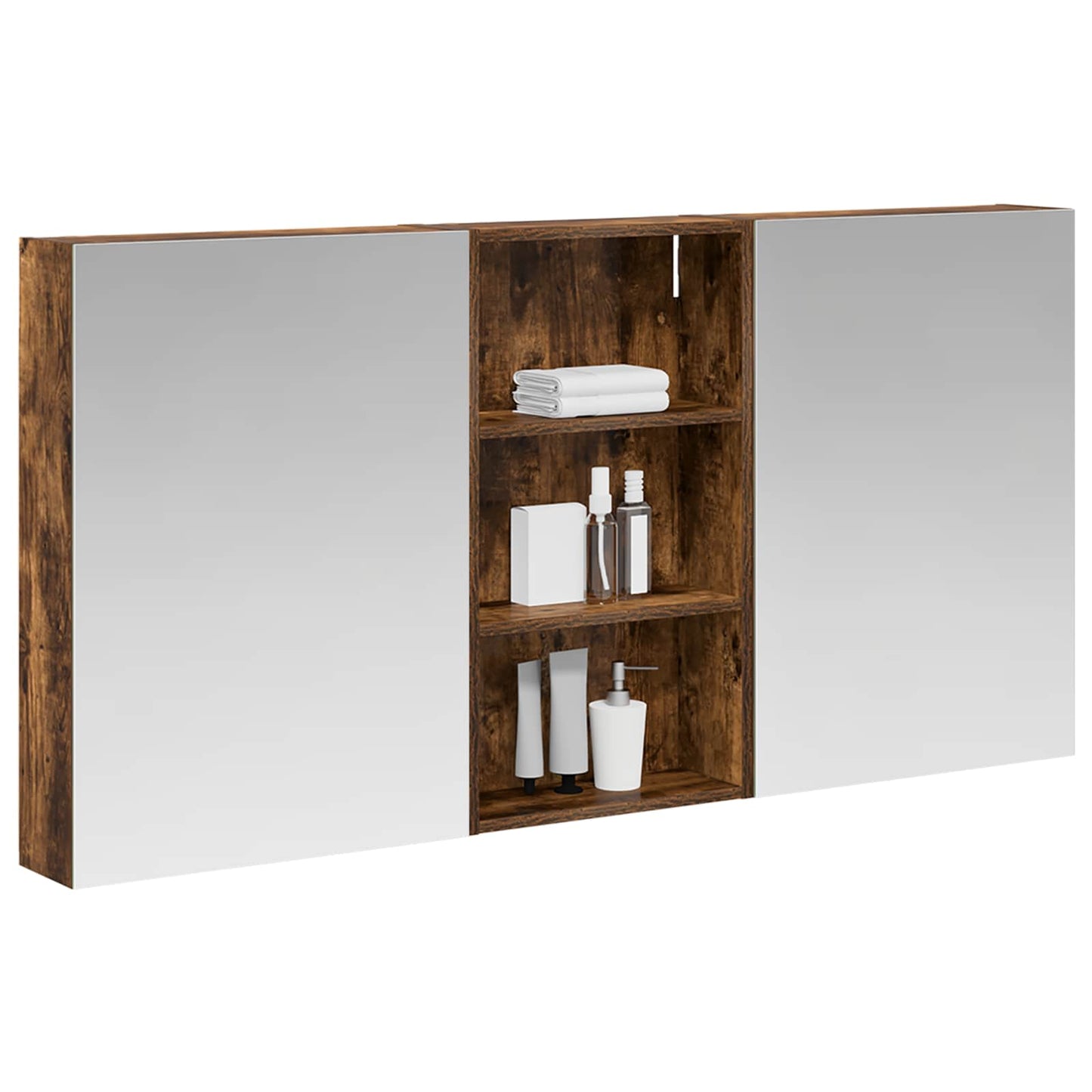 Baderomsskapsett 3 pcs 140 x 14,5 x 70 cm Konstruert tre