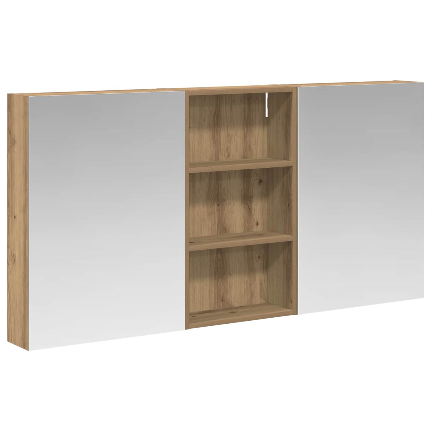 Baderomsskapsett 3 stk. 140 x 14,5 x 70 cm Konstruert tre