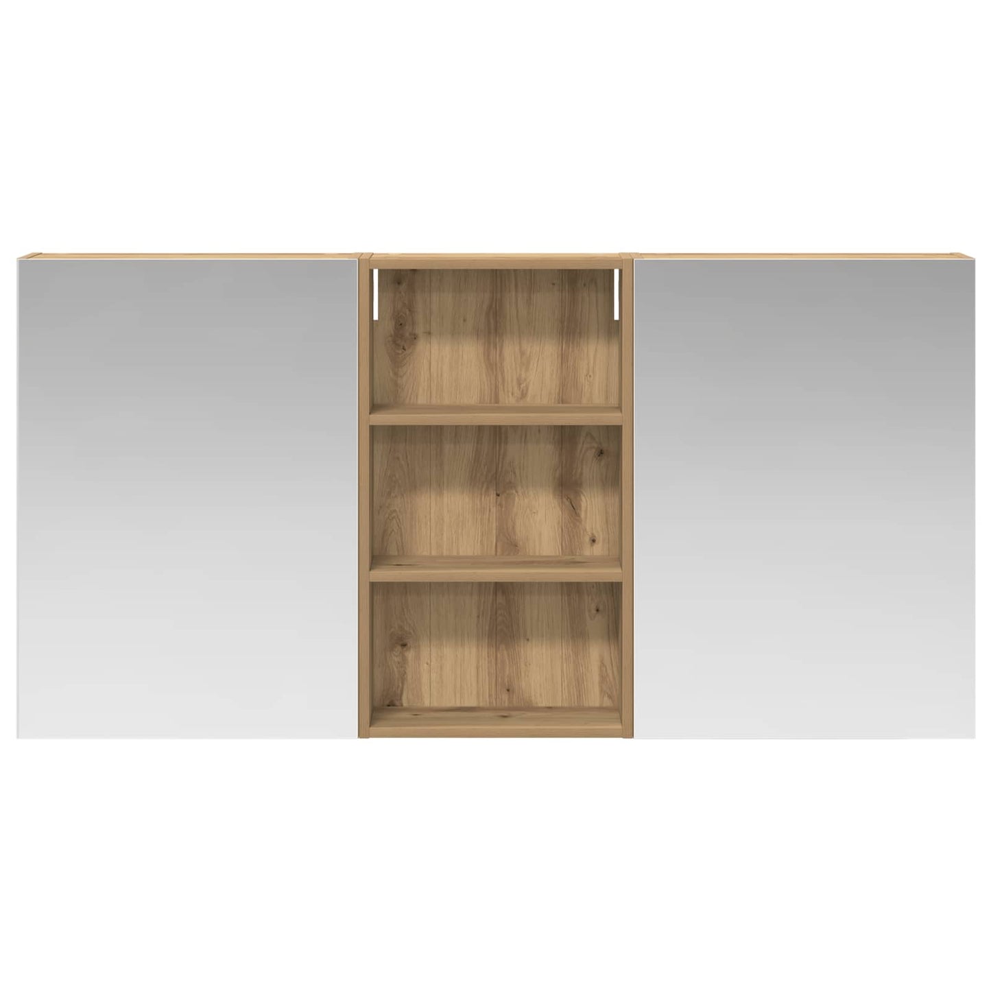 Baderomsskapsett 3 stk. 140 x 14,5 x 70 cm Konstruert tre