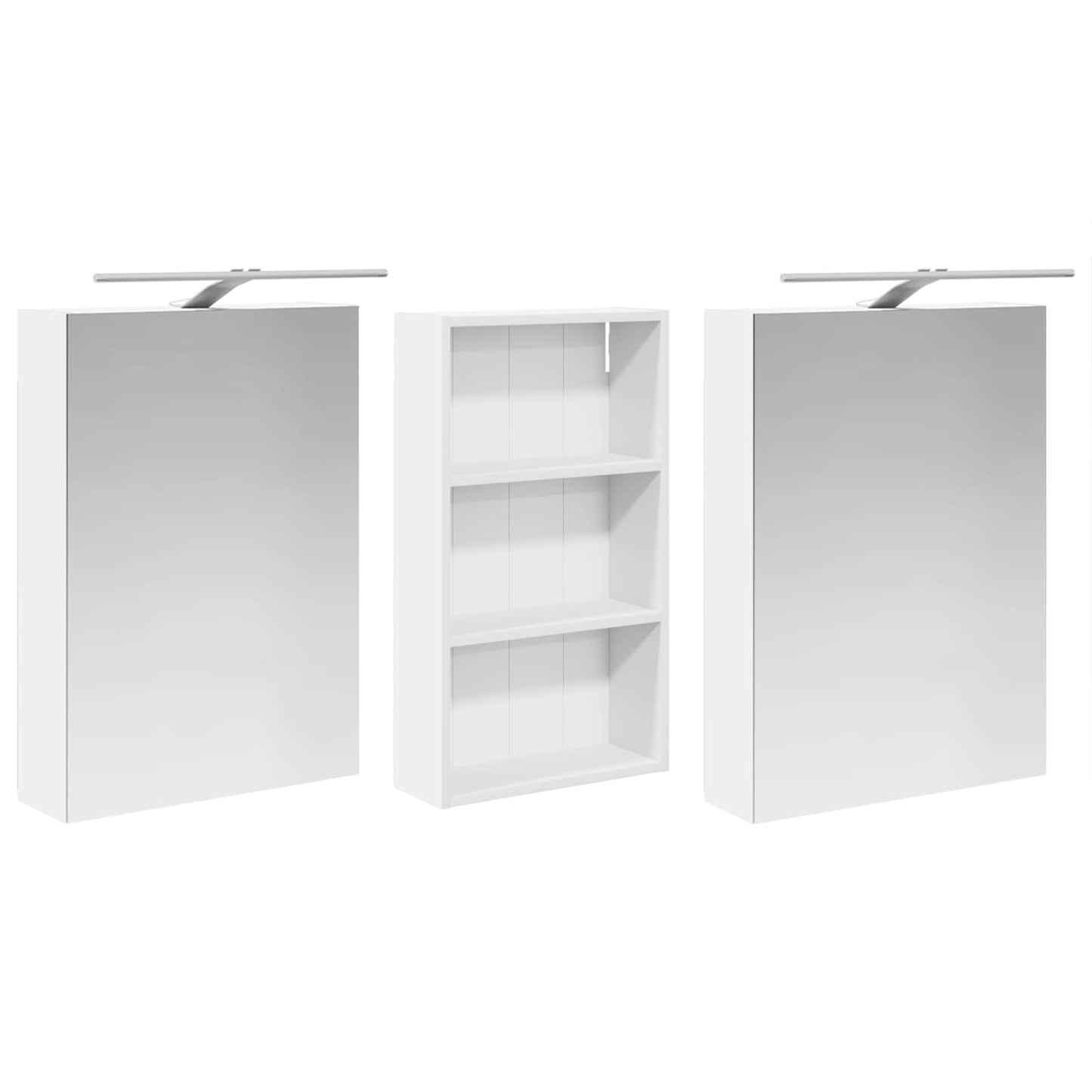 Baderomsskapsett 3 pcs 140 x 14,5 x 70 cm Konstruert tre