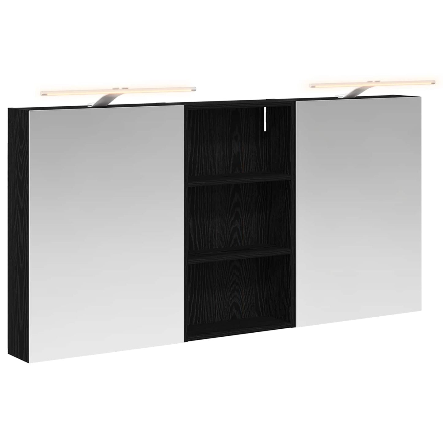 Baderomsskapsett 3 pcs 140 x 14,5 x 70 cm Konstruert tre