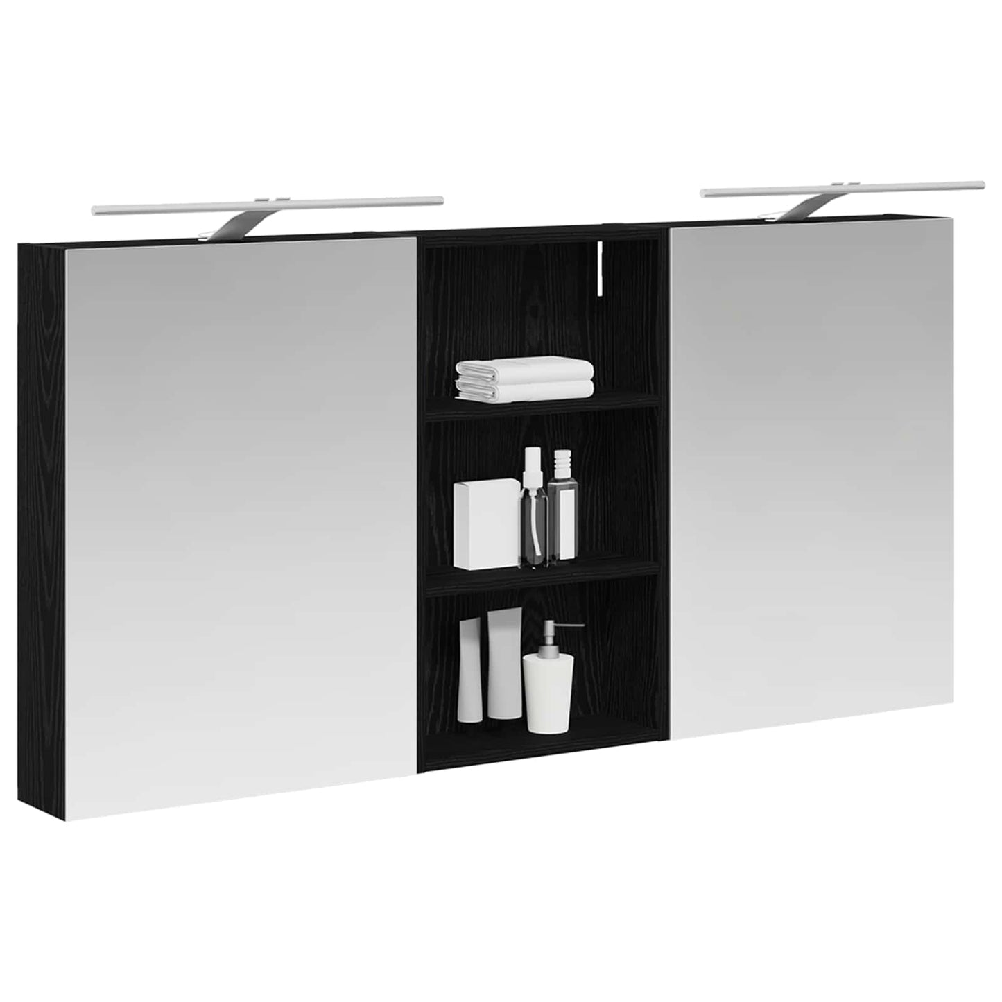 Baderomsskapsett 3 pcs 140 x 14,5 x 70 cm Konstruert tre