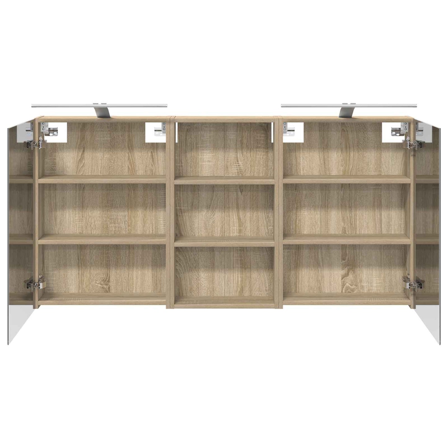 Baderomsskapsett 3 pcs 140 x 14,5 x 70 cm Konstruert tre
